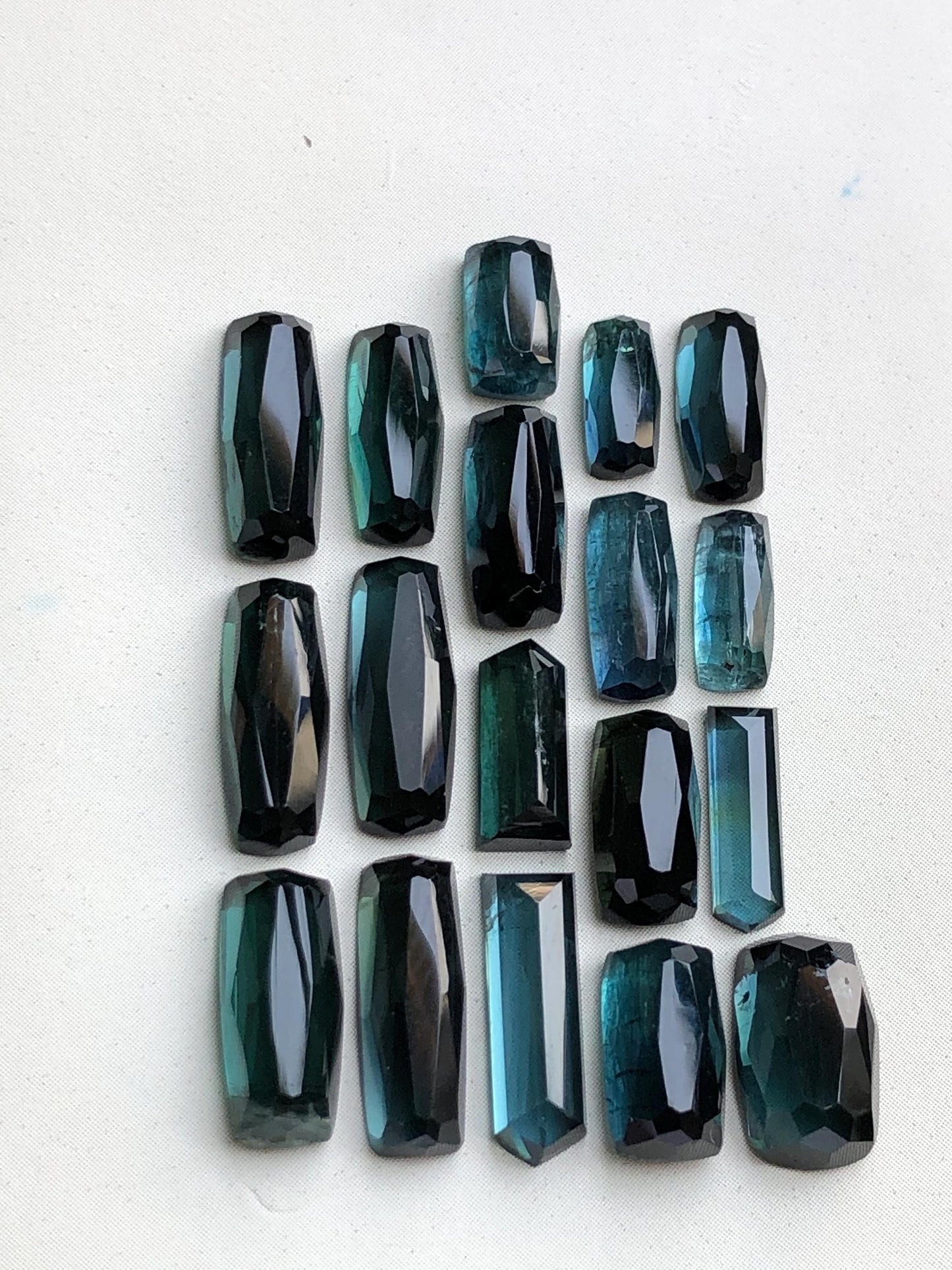 25 carats Dark blue tourmaline rose cuts lot origin Afghanistan kunar mine