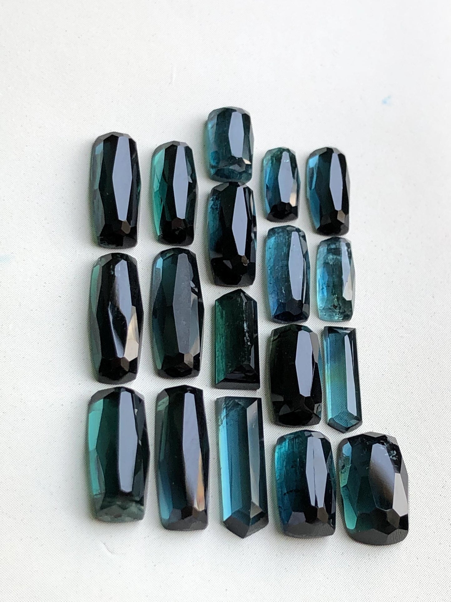 25 carats Dark blue tourmaline rose cuts lot origin Afghanistan kunar mine