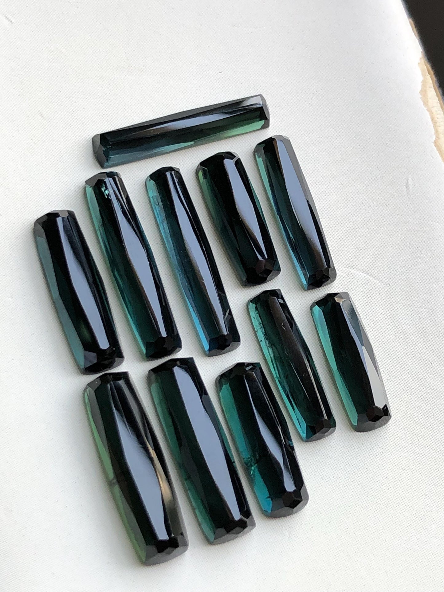 31.20 carats Dark blue tourmaline rose cuts lot origin Afghanistan