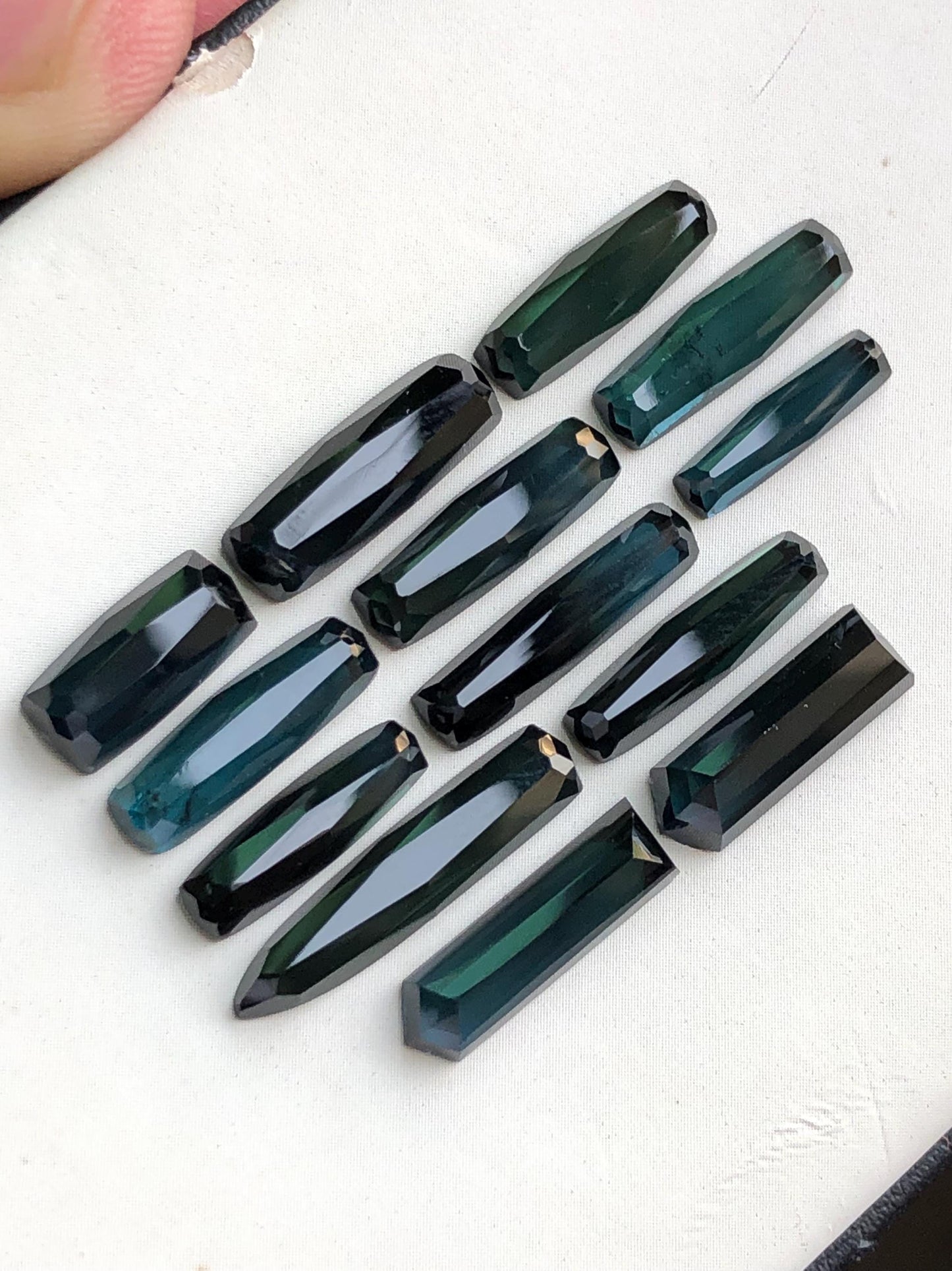 26.60 Dark blue tourmaline rose cuts lot origin Afghanistan kunar mine