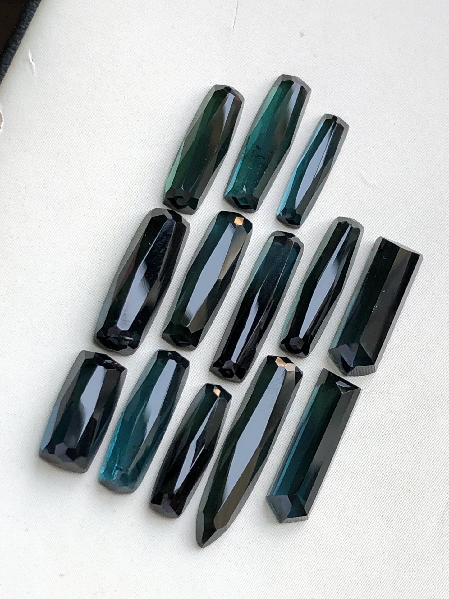 26.60 Dark blue tourmaline rose cuts lot origin Afghanistan kunar mine