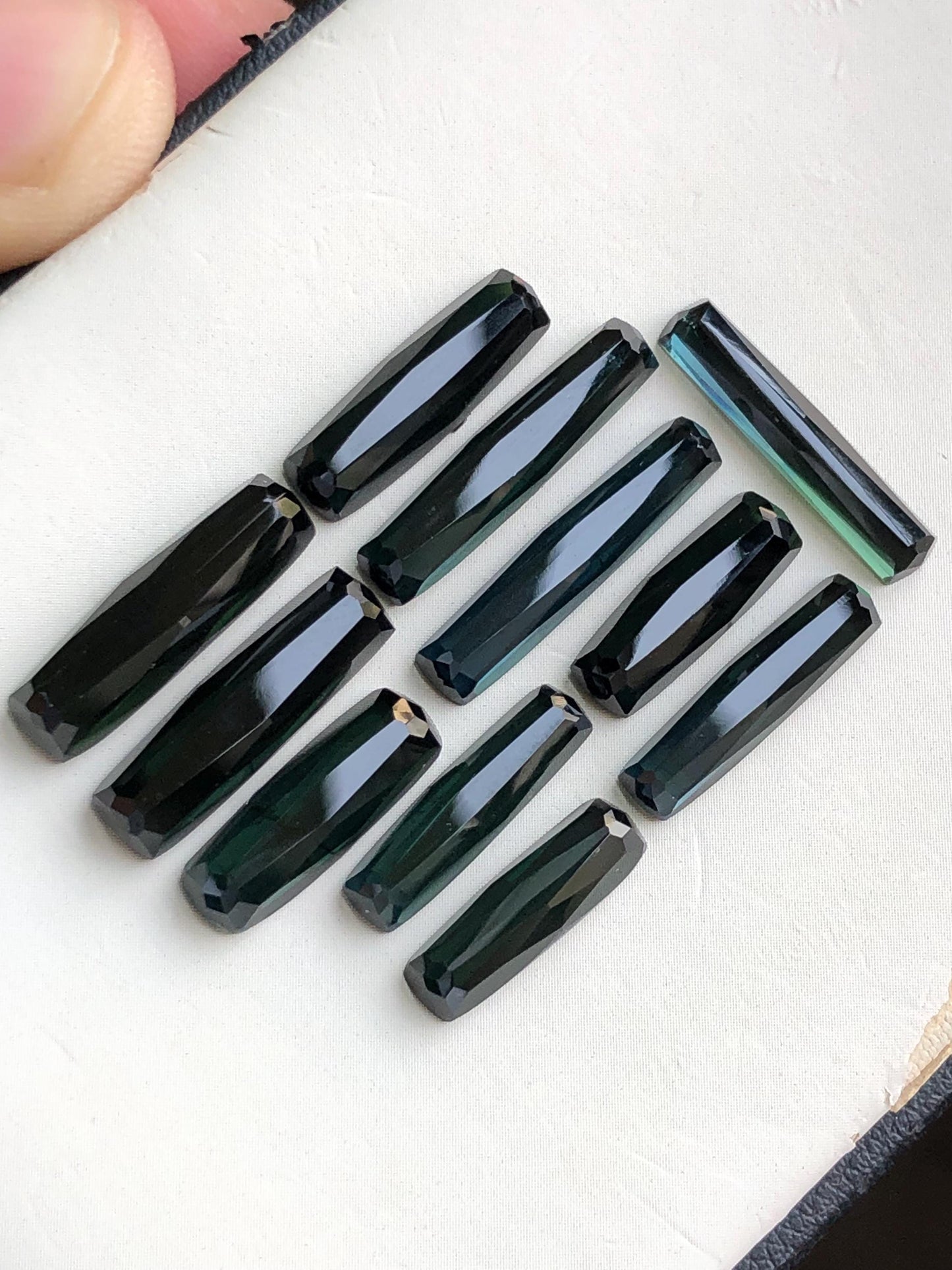 31.20 carats Dark blue tourmaline rose cuts lot origin Afghanistan