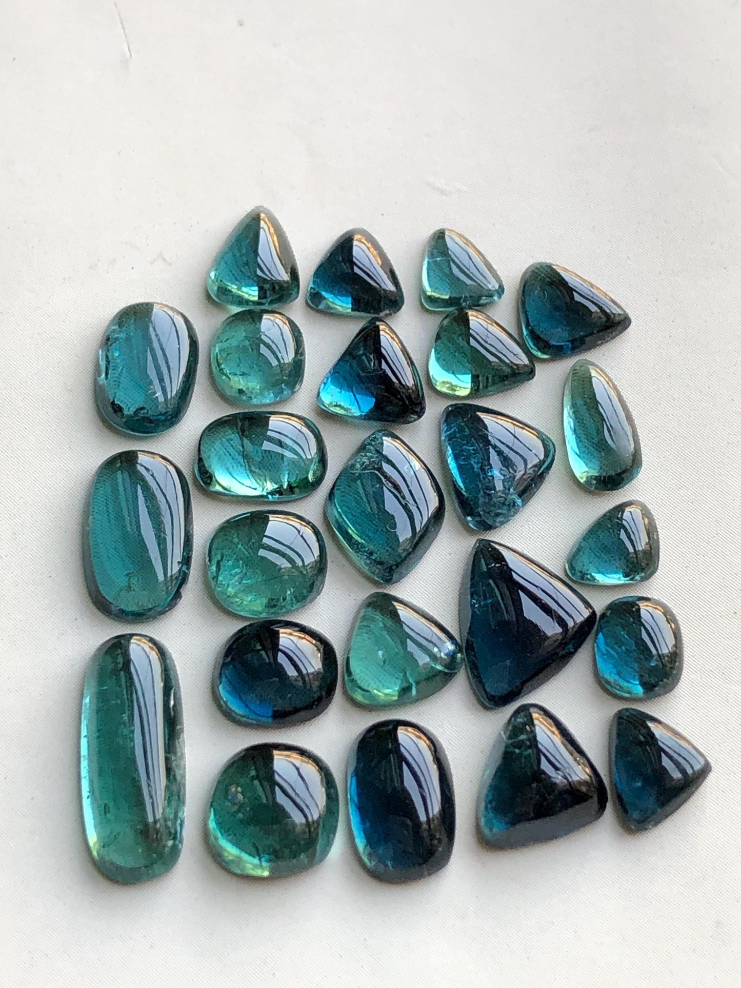 23.20 carats blue tourmaline cabochons lot origin Afghanistan kunar mine