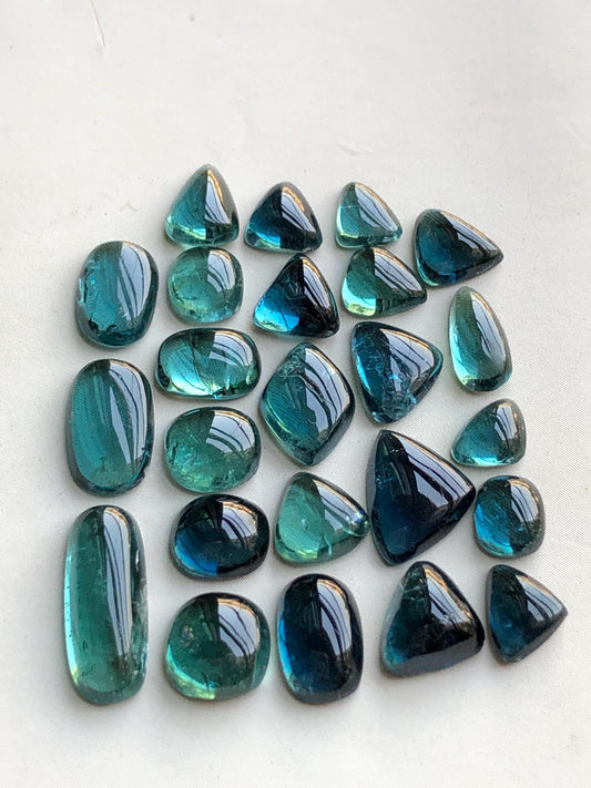 23.20 carats blue tourmaline cabochons lot origin Afghanistan kunar mine