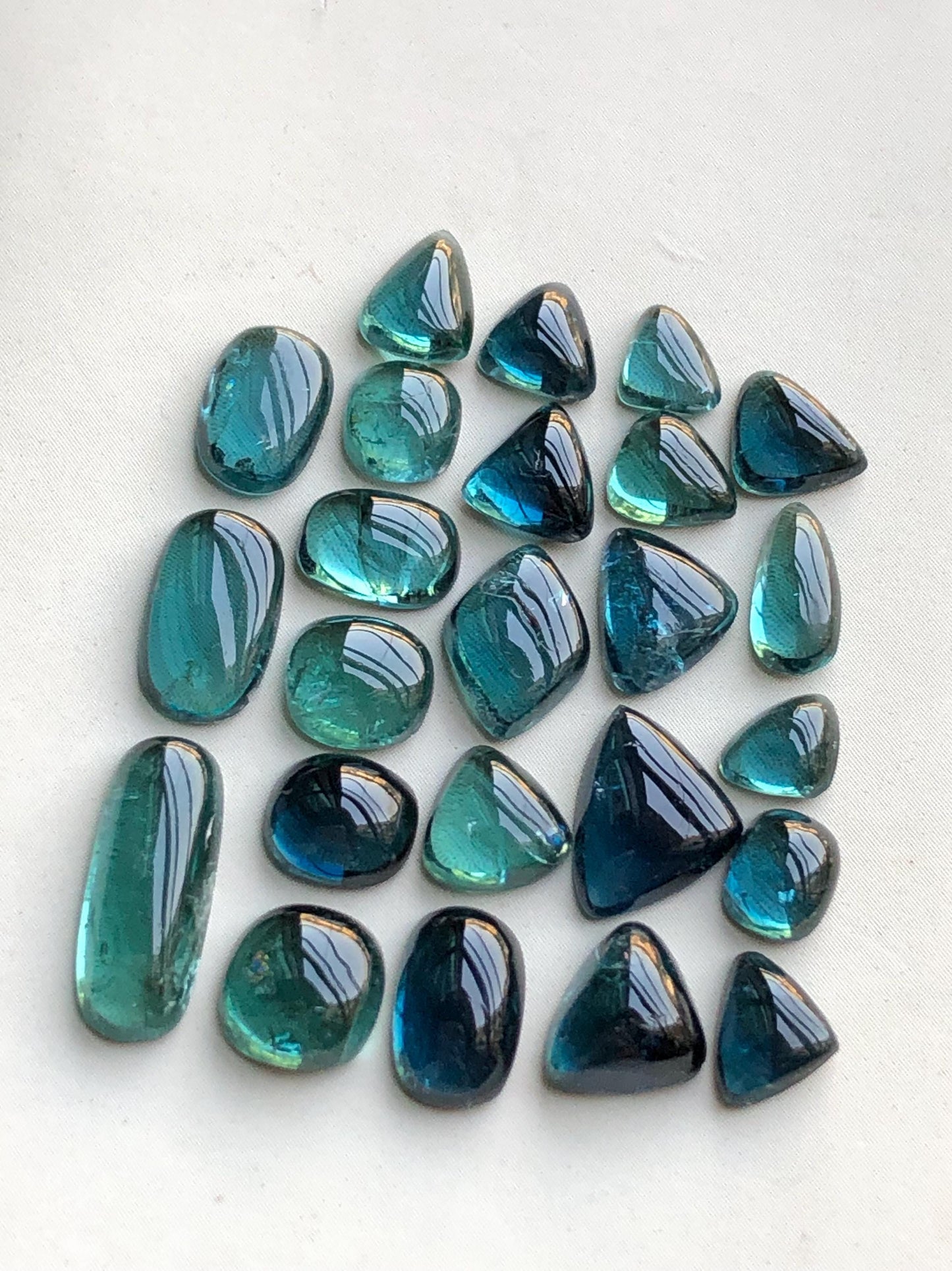 23.20 carats blue tourmaline cabochons lot origin Afghanistan kunar mine