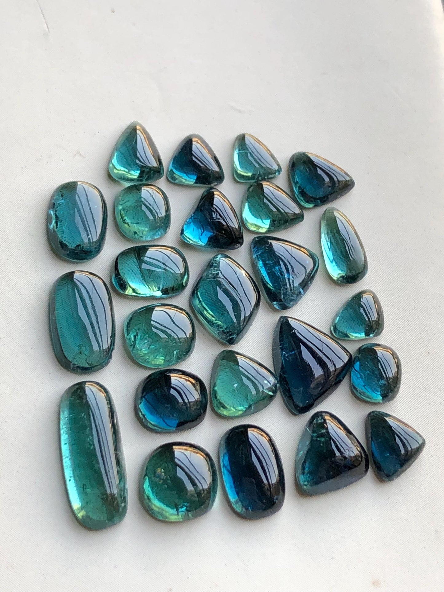 23.20 carats blue tourmaline cabochons lot origin Afghanistan kunar mine