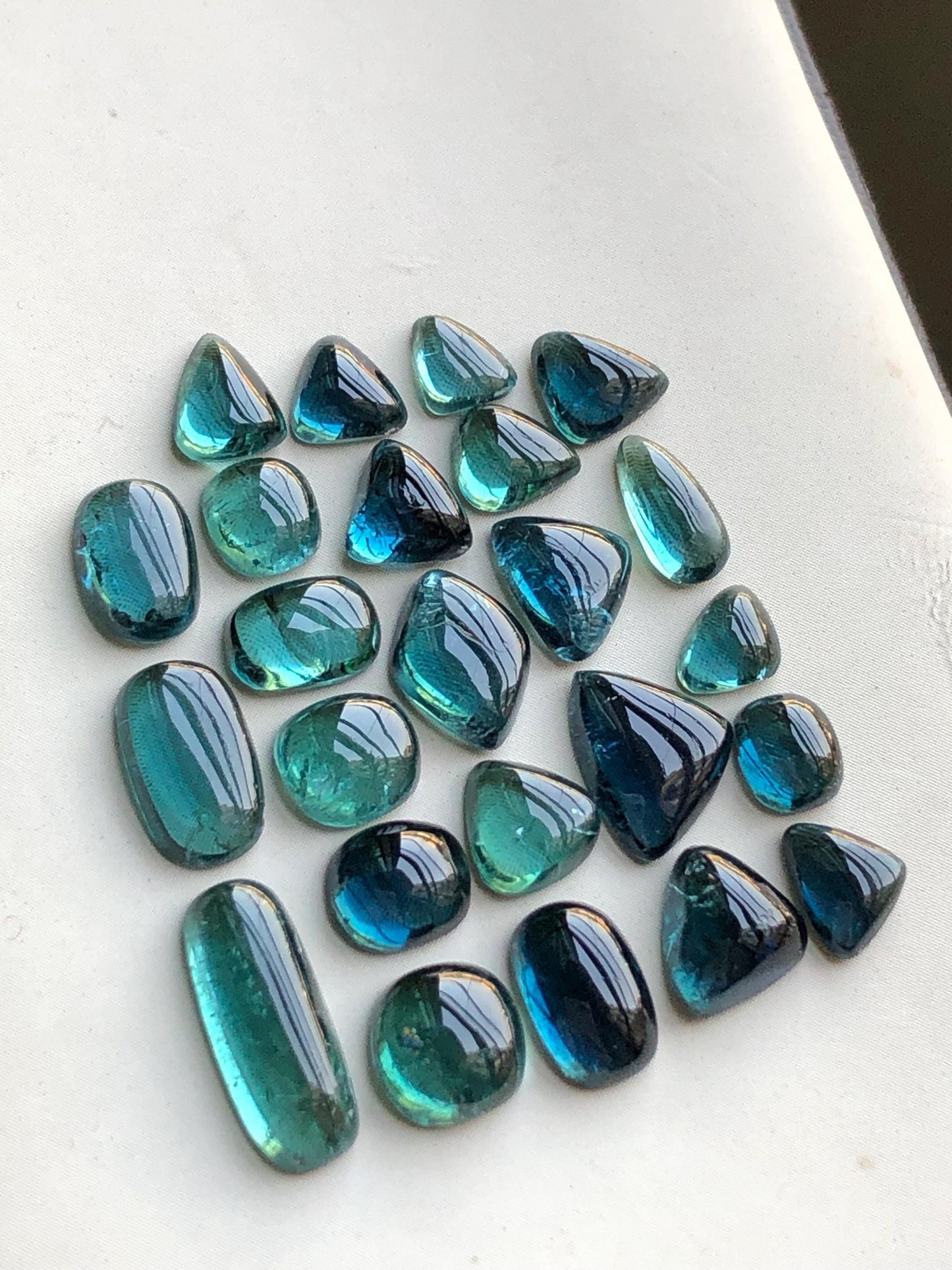 23.20 carats blue tourmaline cabochons lot origin Afghanistan kunar mine