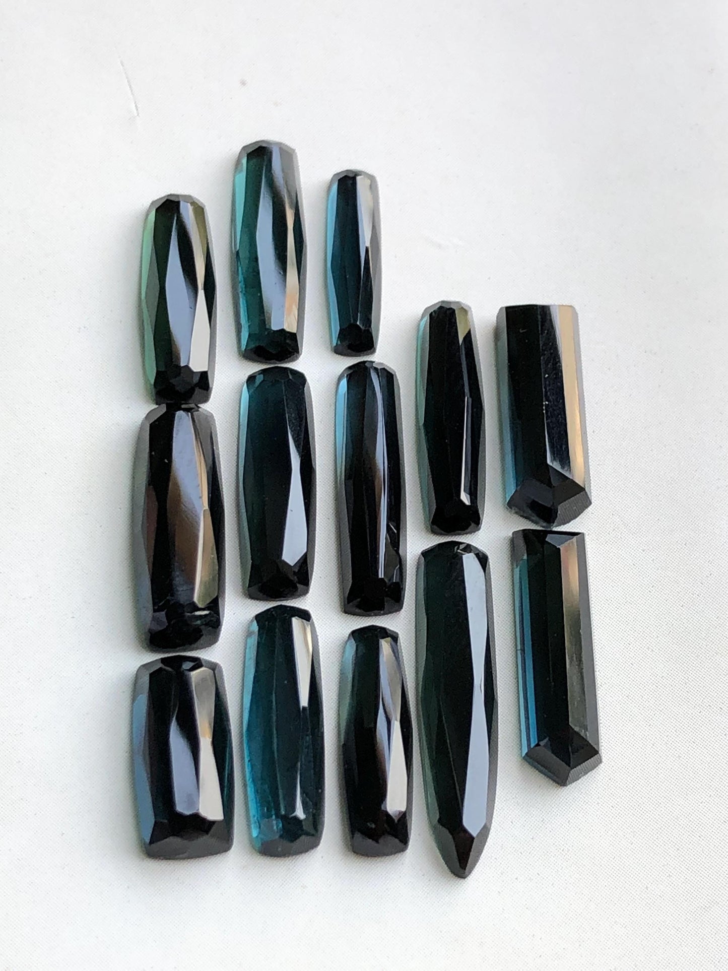 26.60 Dark blue tourmaline rose cuts lot origin Afghanistan kunar mine