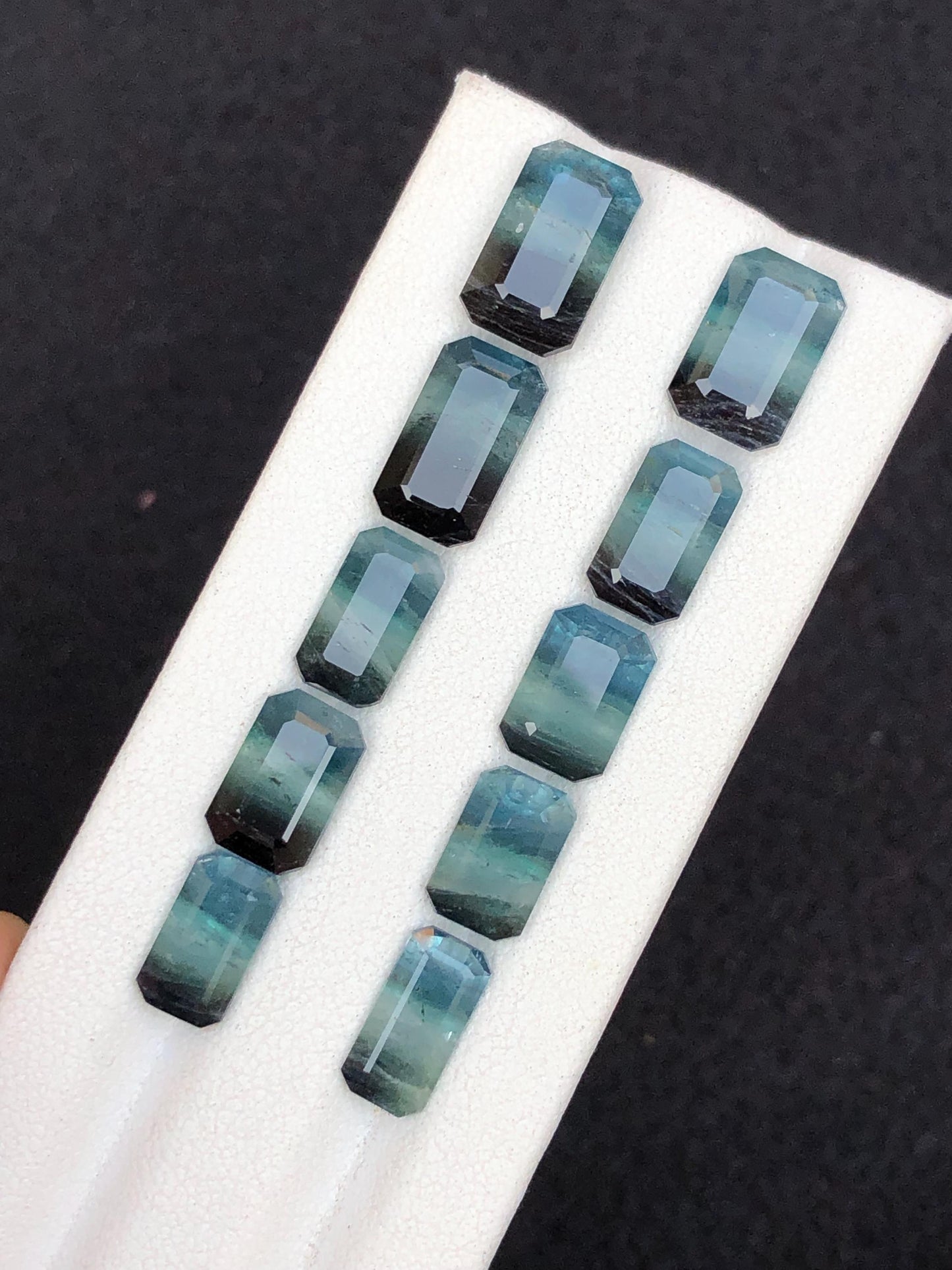 28.40 carats Faceted tourmaline lot origin Afghanistan