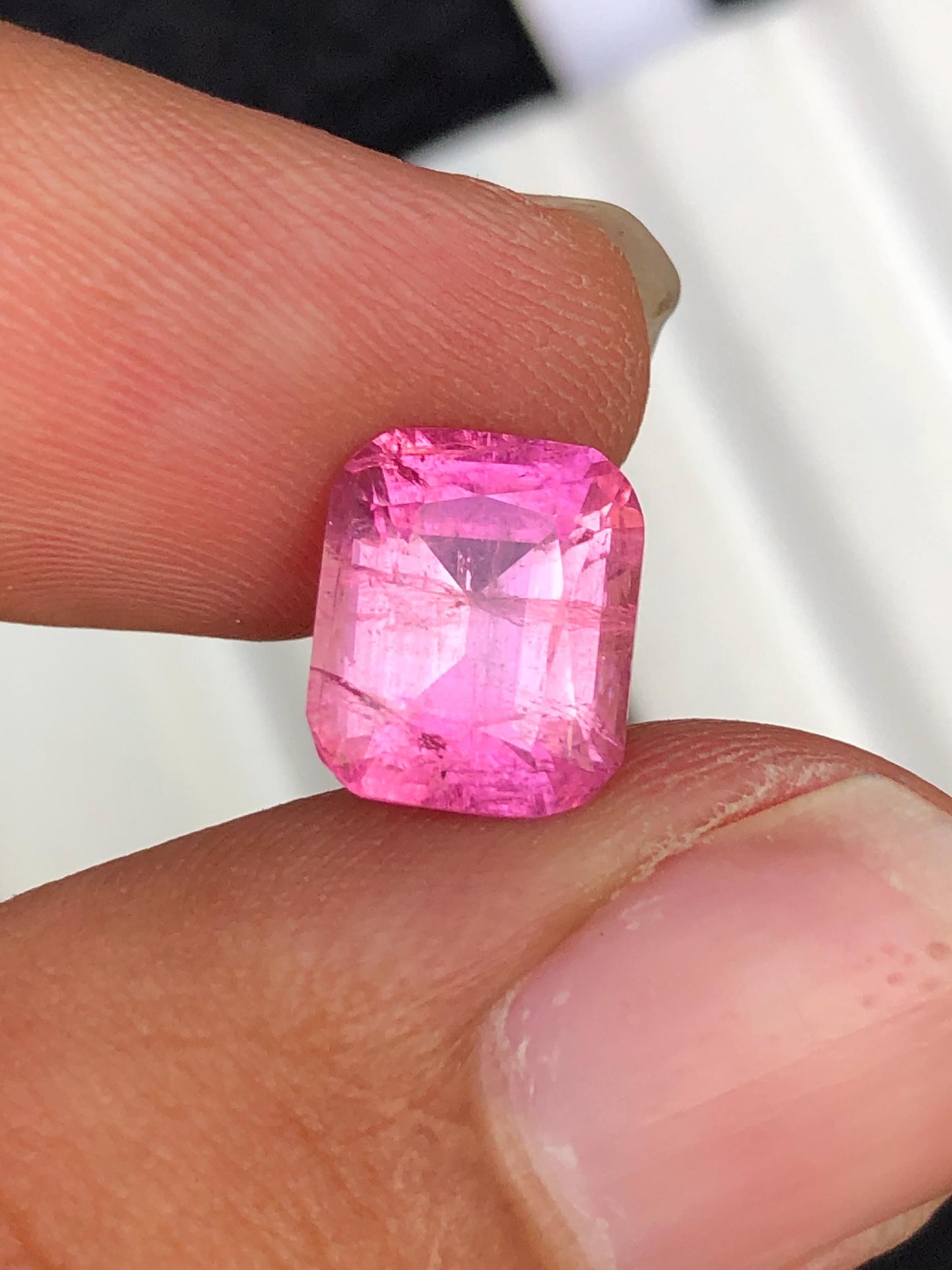 3.90 carat Faceted rubilight tourmaline