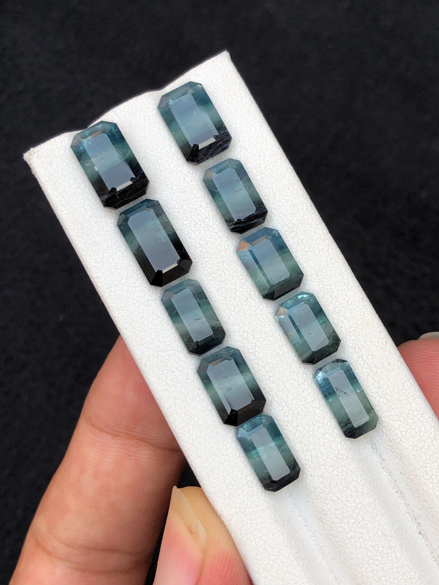 28.40 carats Faceted tourmaline lot origin Afghanistan