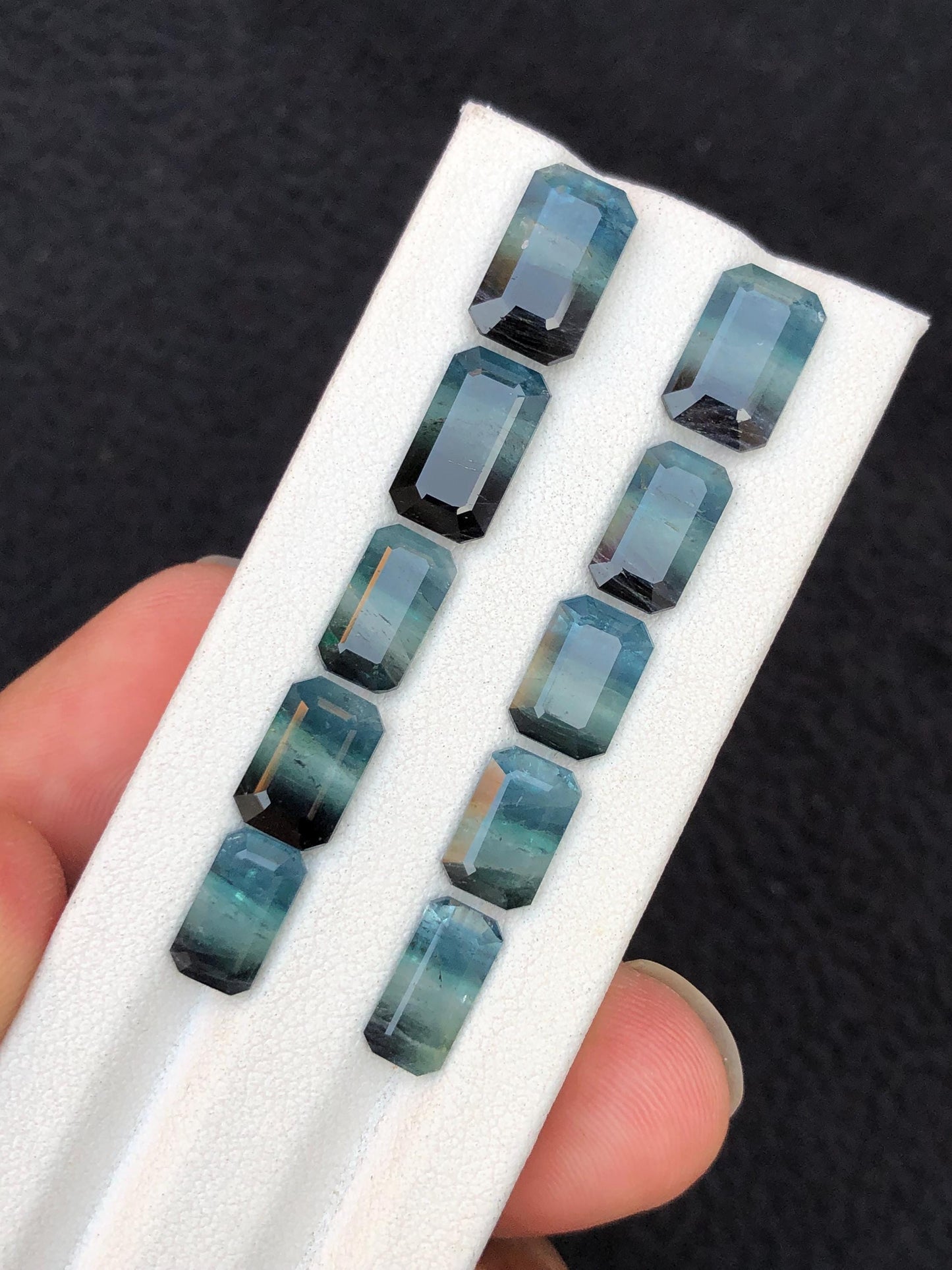 28.40 carats Faceted tourmaline lot origin Afghanistan