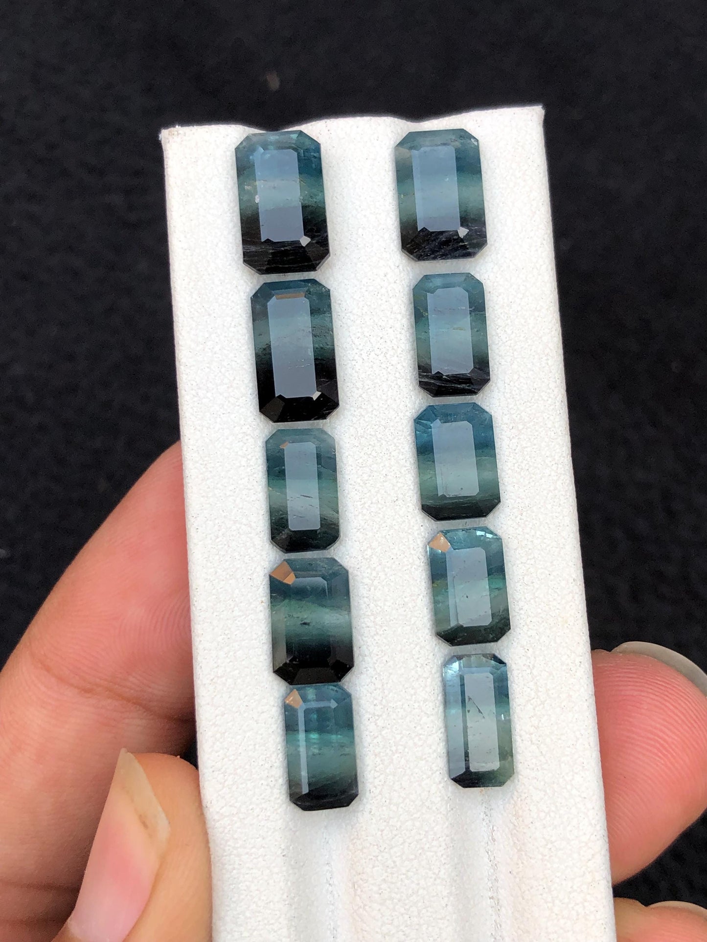 28.40 carats Faceted tourmaline lot origin Afghanistan