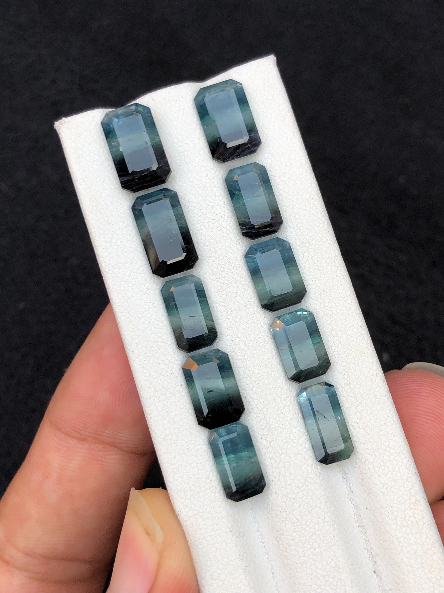 28.40 carats Faceted tourmaline lot origin Afghanistan