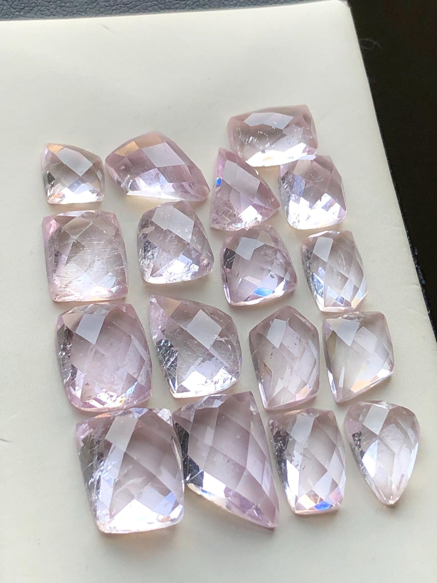 105 carats Kunzite rose cuts lot