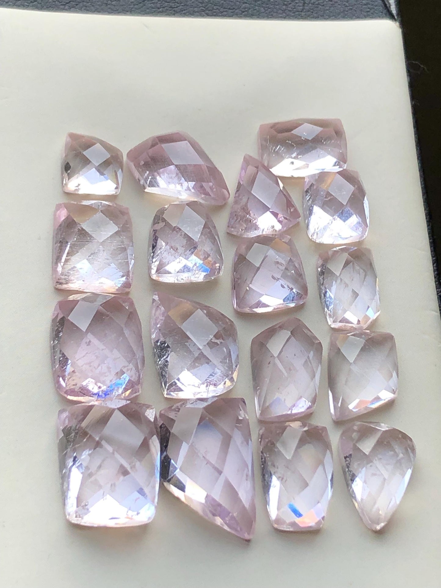 105 carats Kunzite rose cuts lot