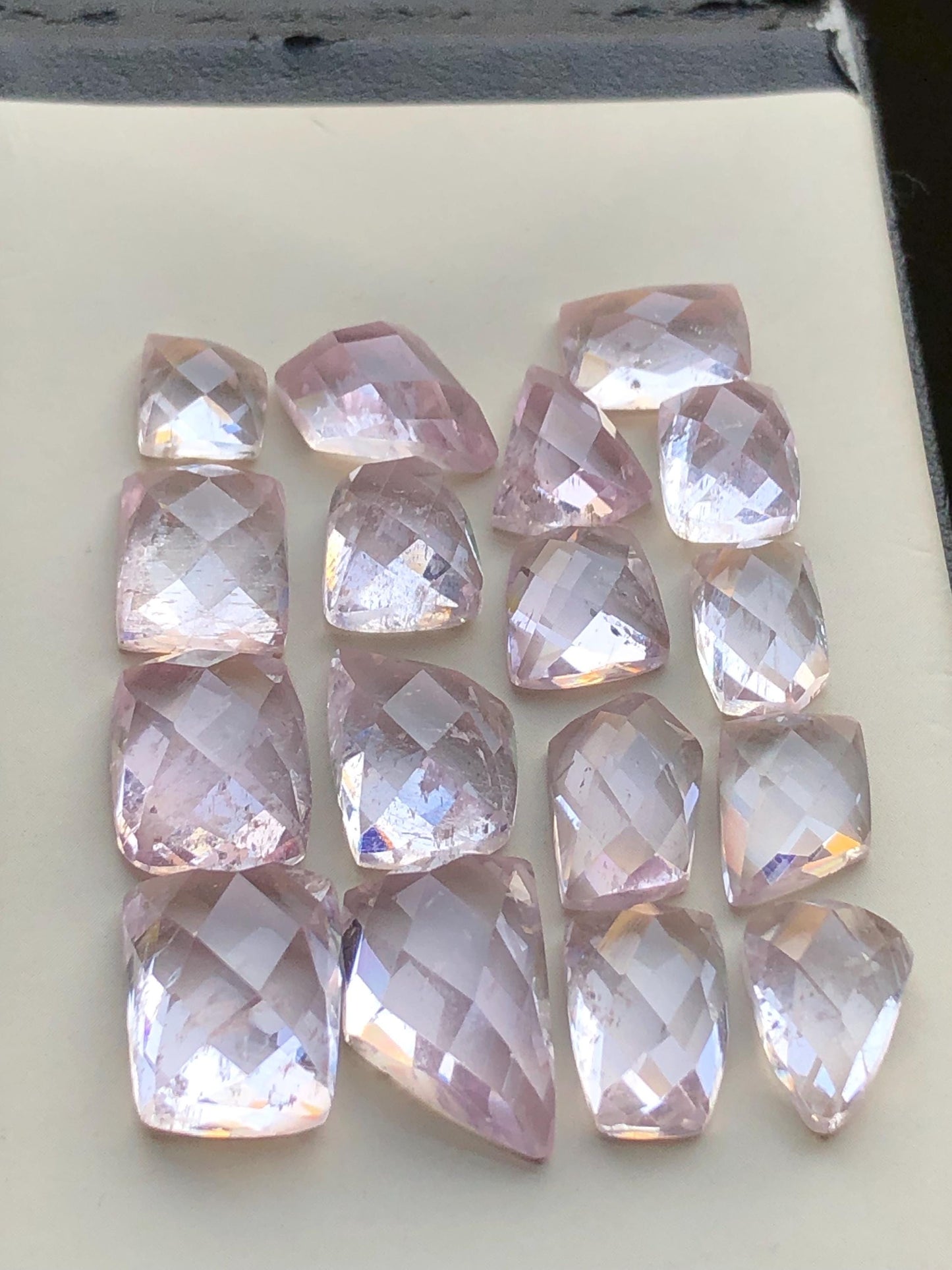 105 carats Kunzite rose cuts lot