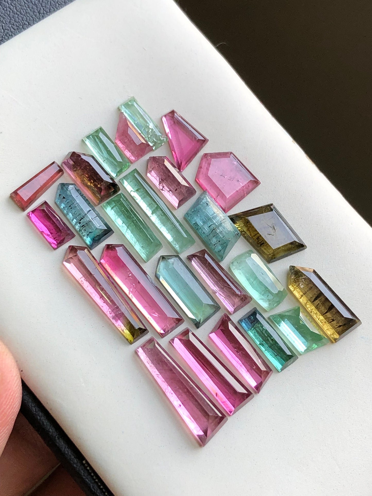 Natural  tourmaline cabochons lot 37.70 carats