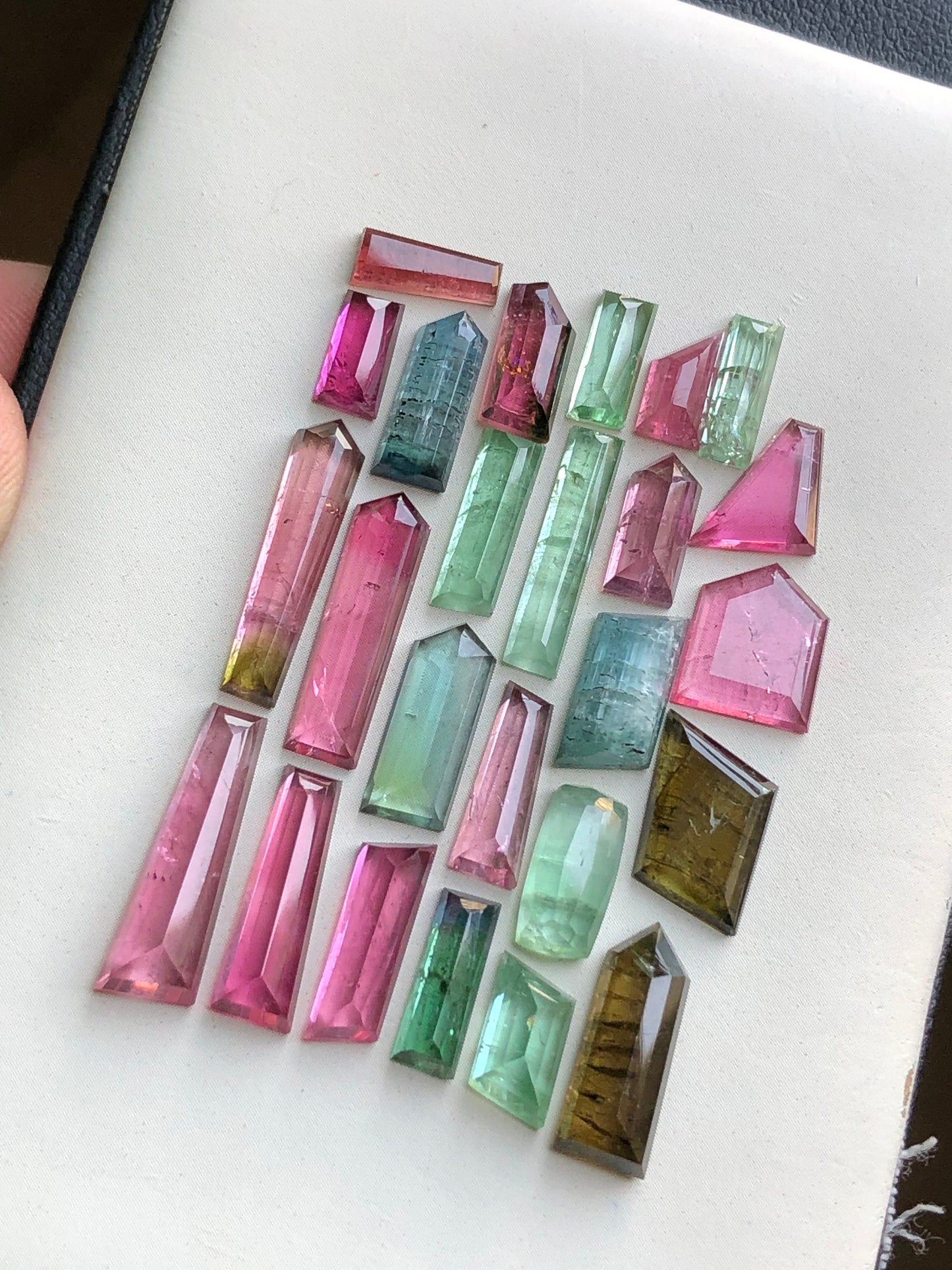 Natural  tourmaline cabochons lot 37.70 carats