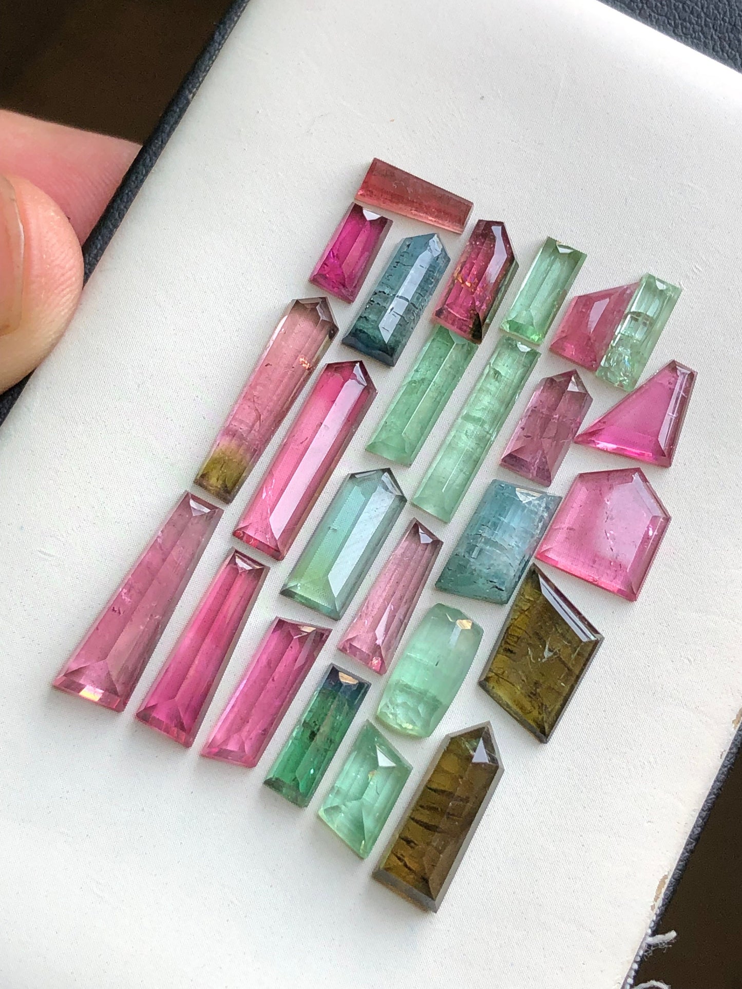 Natural  tourmaline cabochons lot 37.70 carats