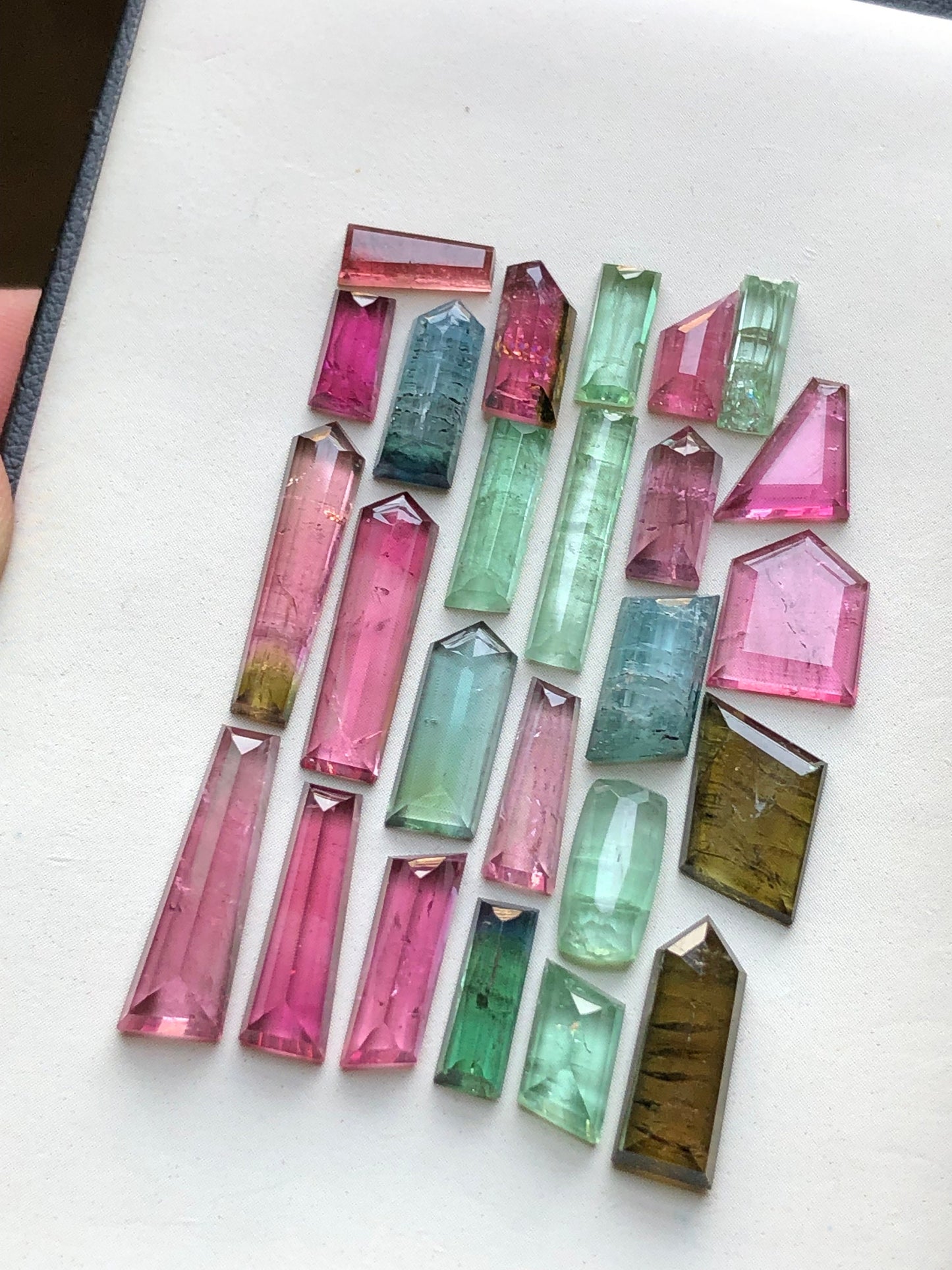 Natural  tourmaline cabochons lot 37.70 carats