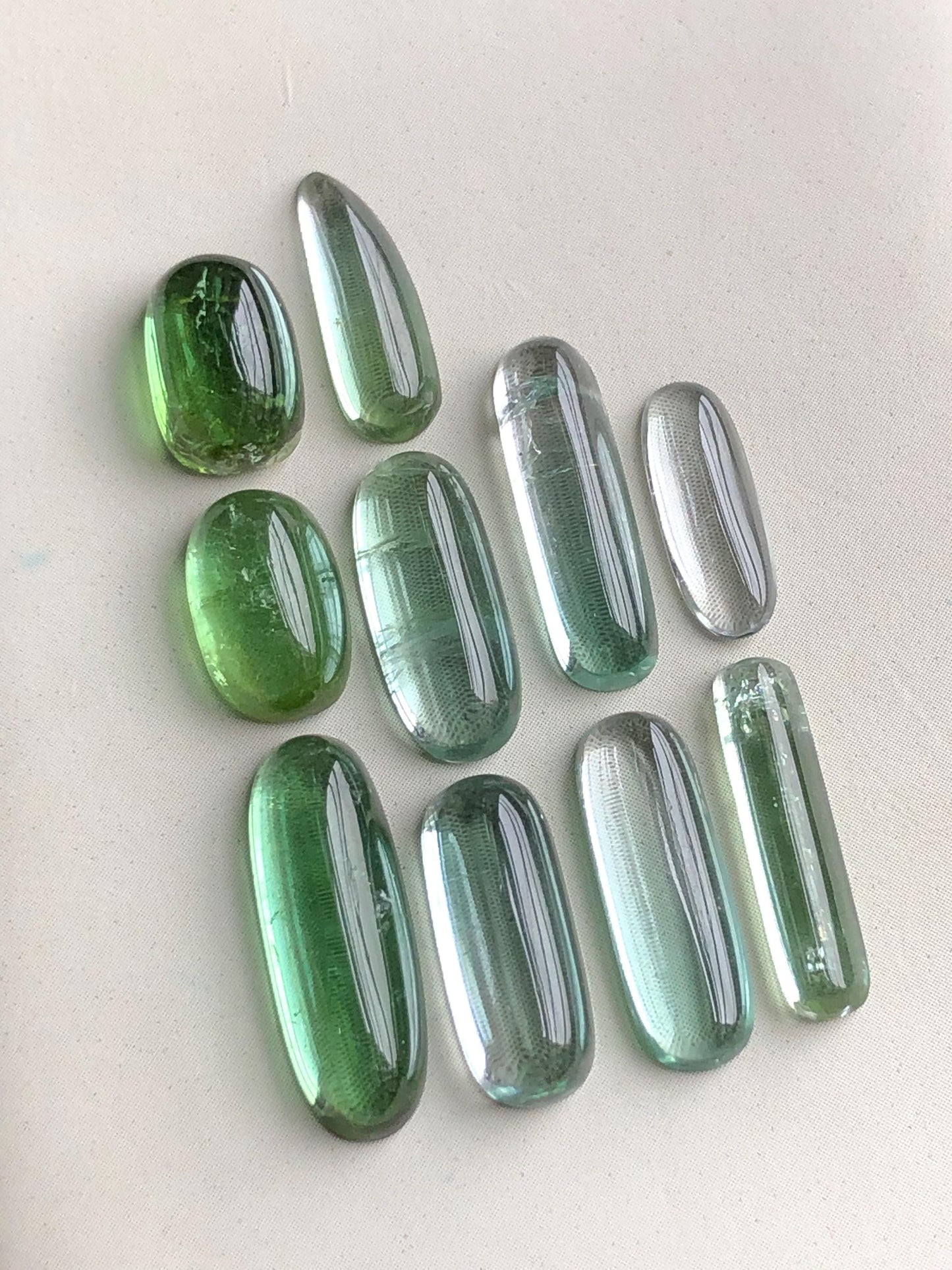 27.20 carats Sea foam tourmaline cabochons lot