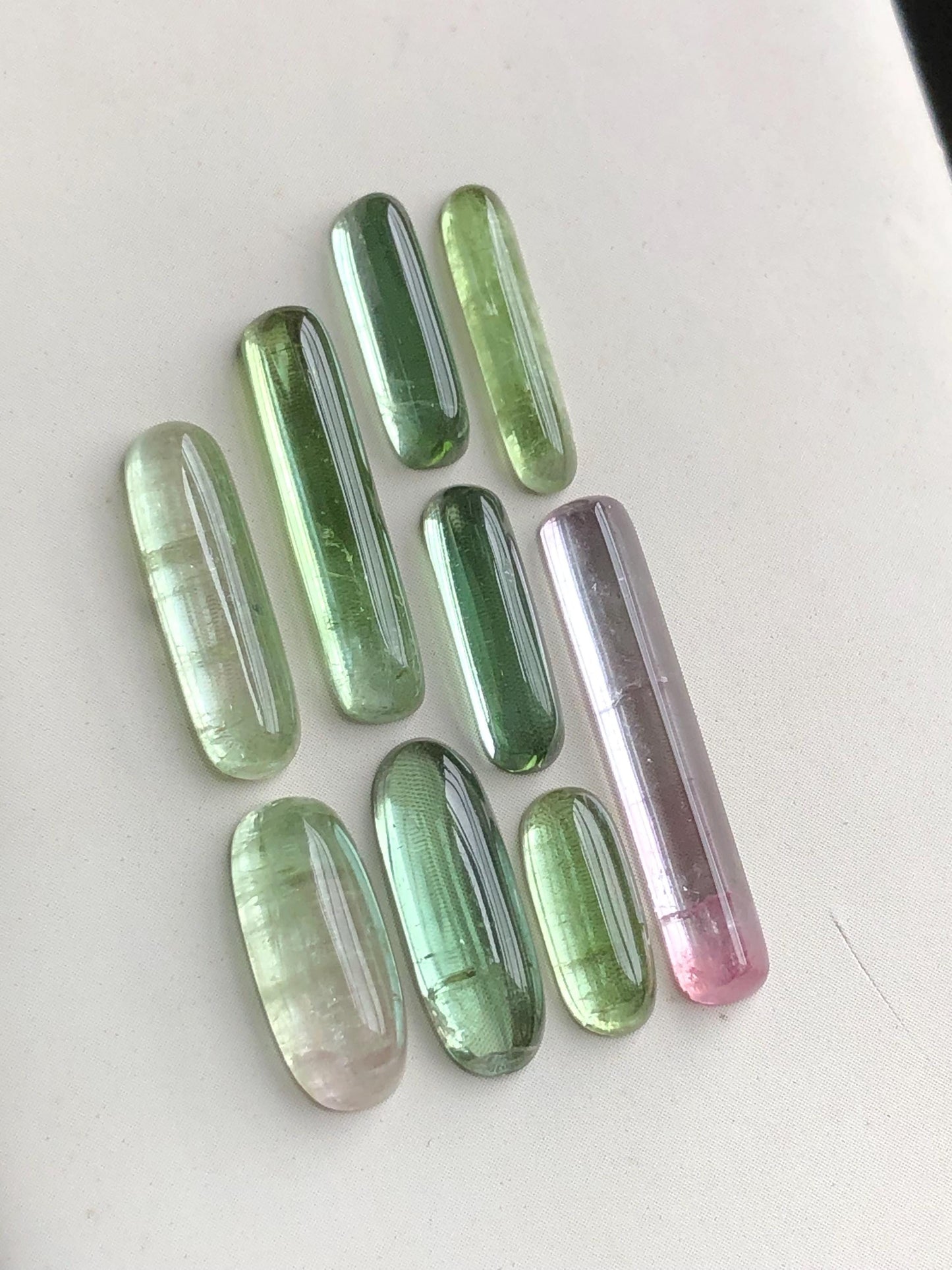 23.90 carats Green tourmaline cabochons lot origin Afghanistan