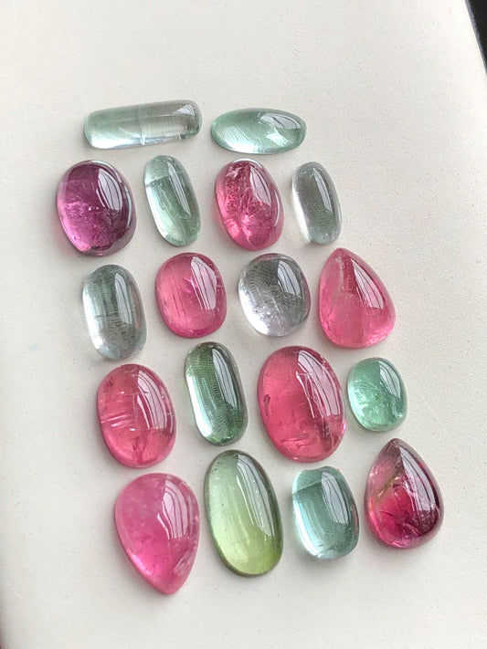 36.30 carats Multi colours tourmaline cabochons lot origin Afghanistan