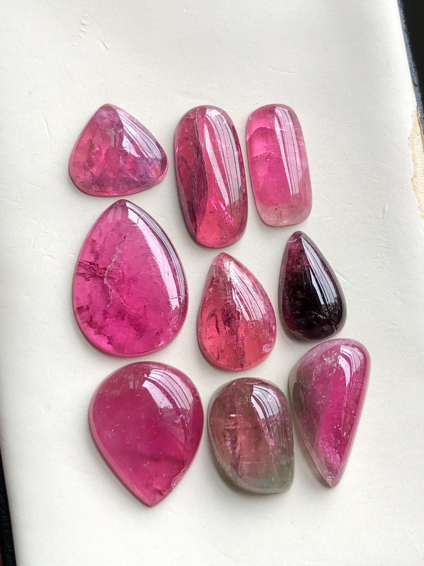 58.20 carats Pink tourmaline cabochons lot origin Afghanistan