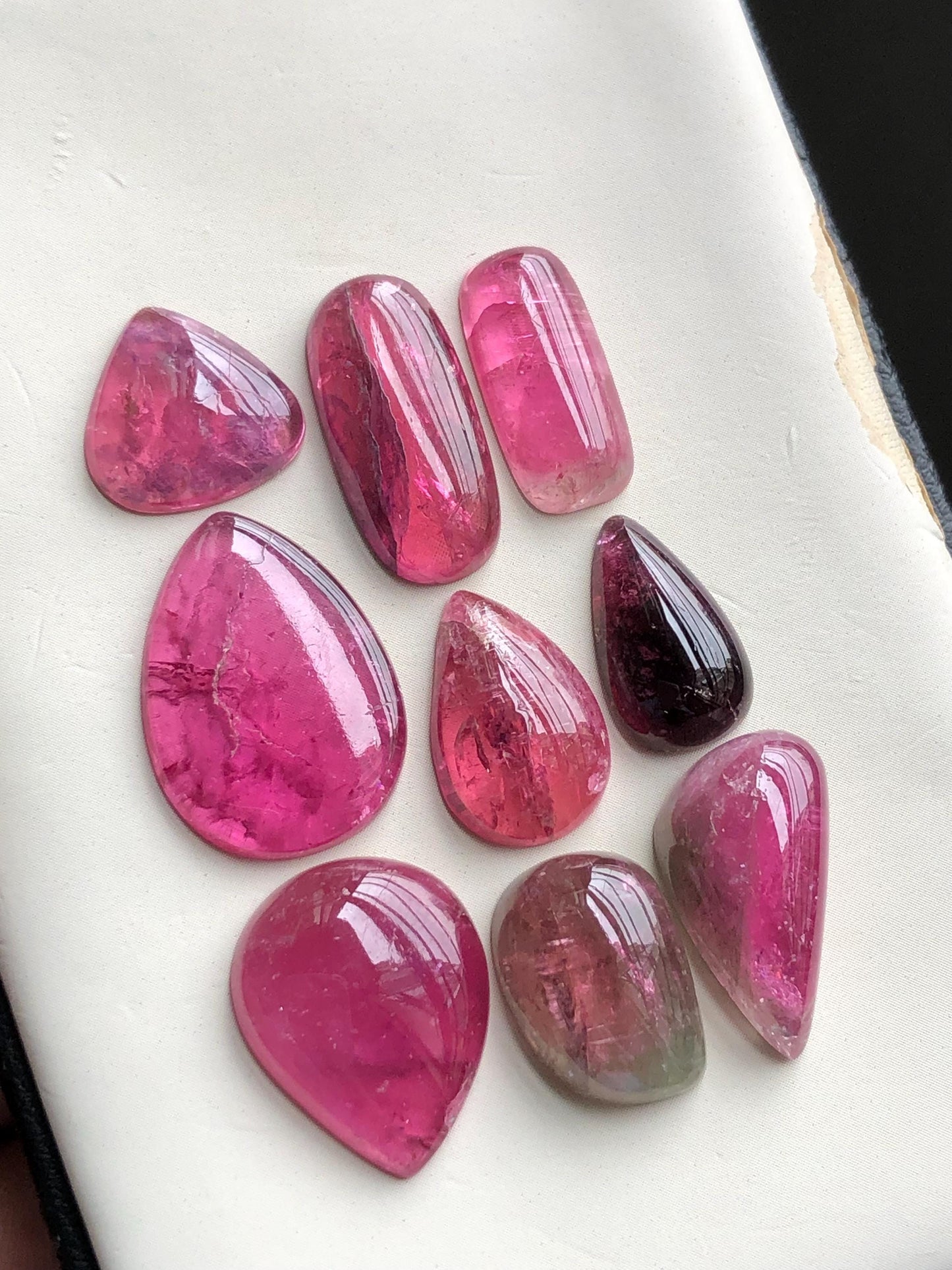 58.20 carats Pink tourmaline cabochons lot origin Afghanistan