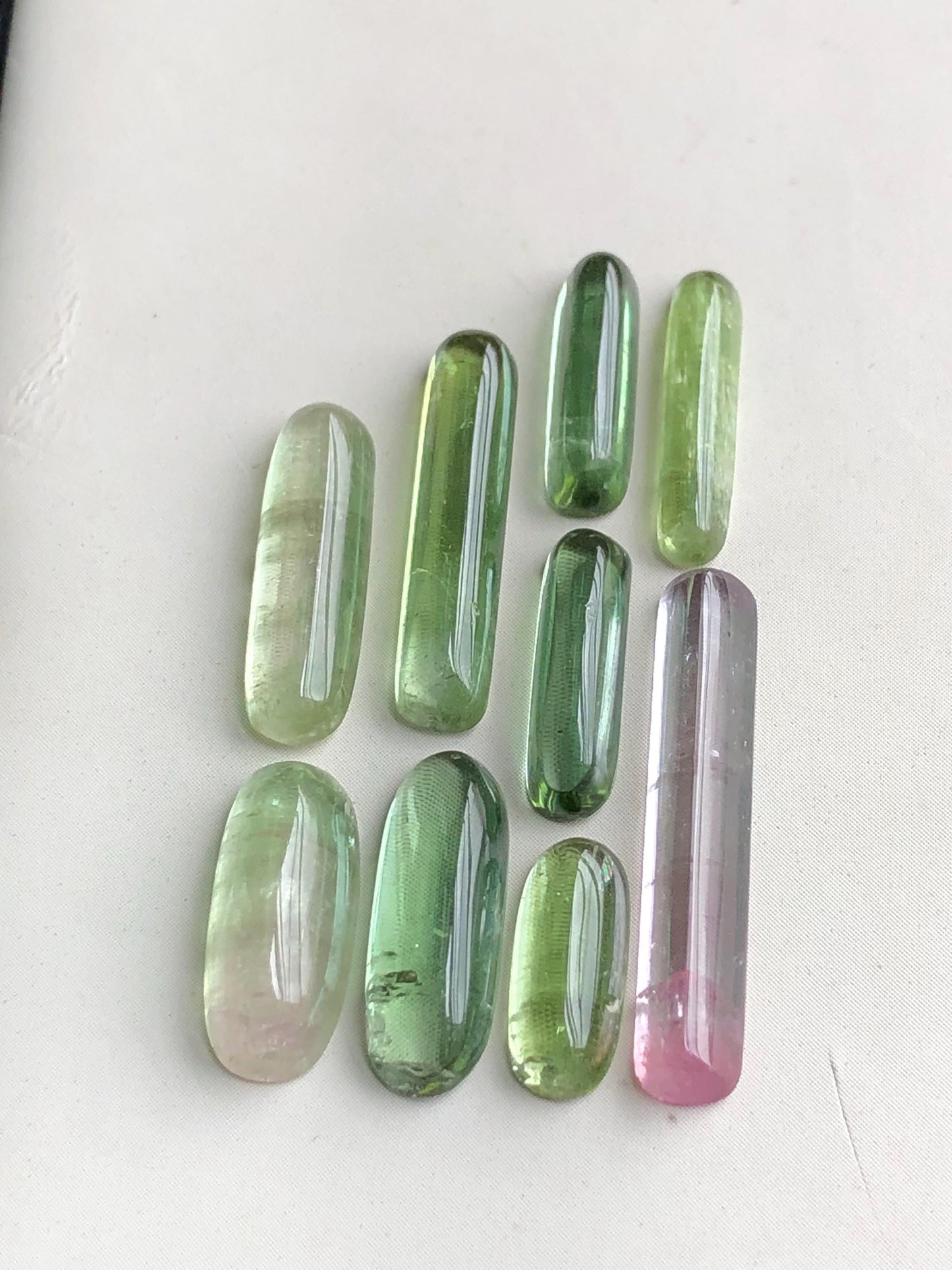 23.90 carats Green tourmaline cabochons lot origin Afghanistan