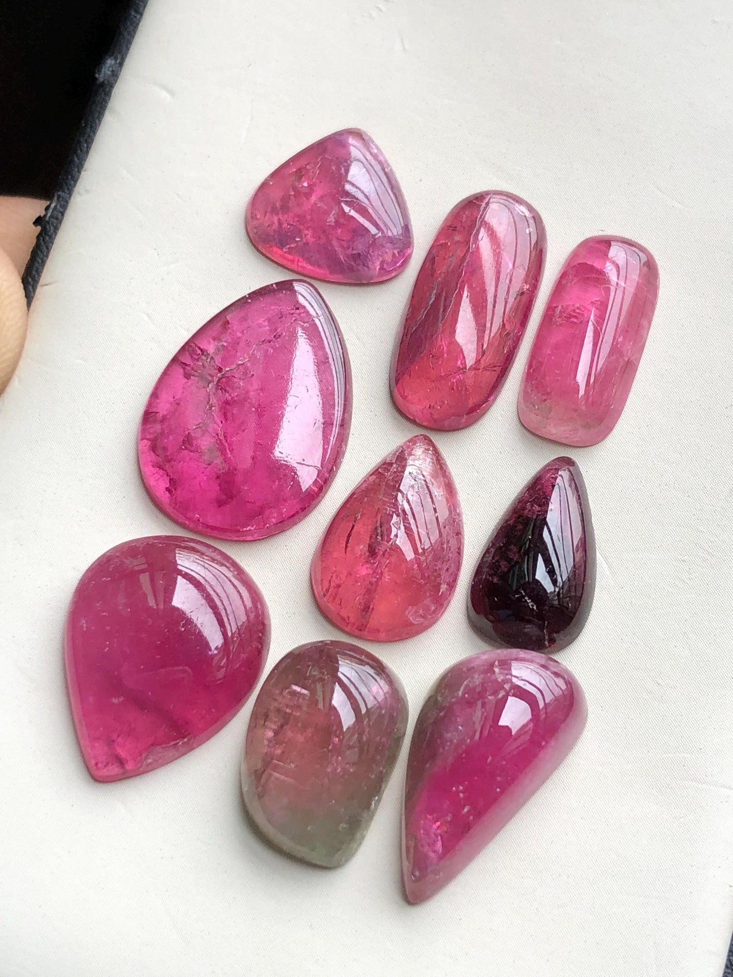 58.20 carats Pink tourmaline cabochons lot origin Afghanistan