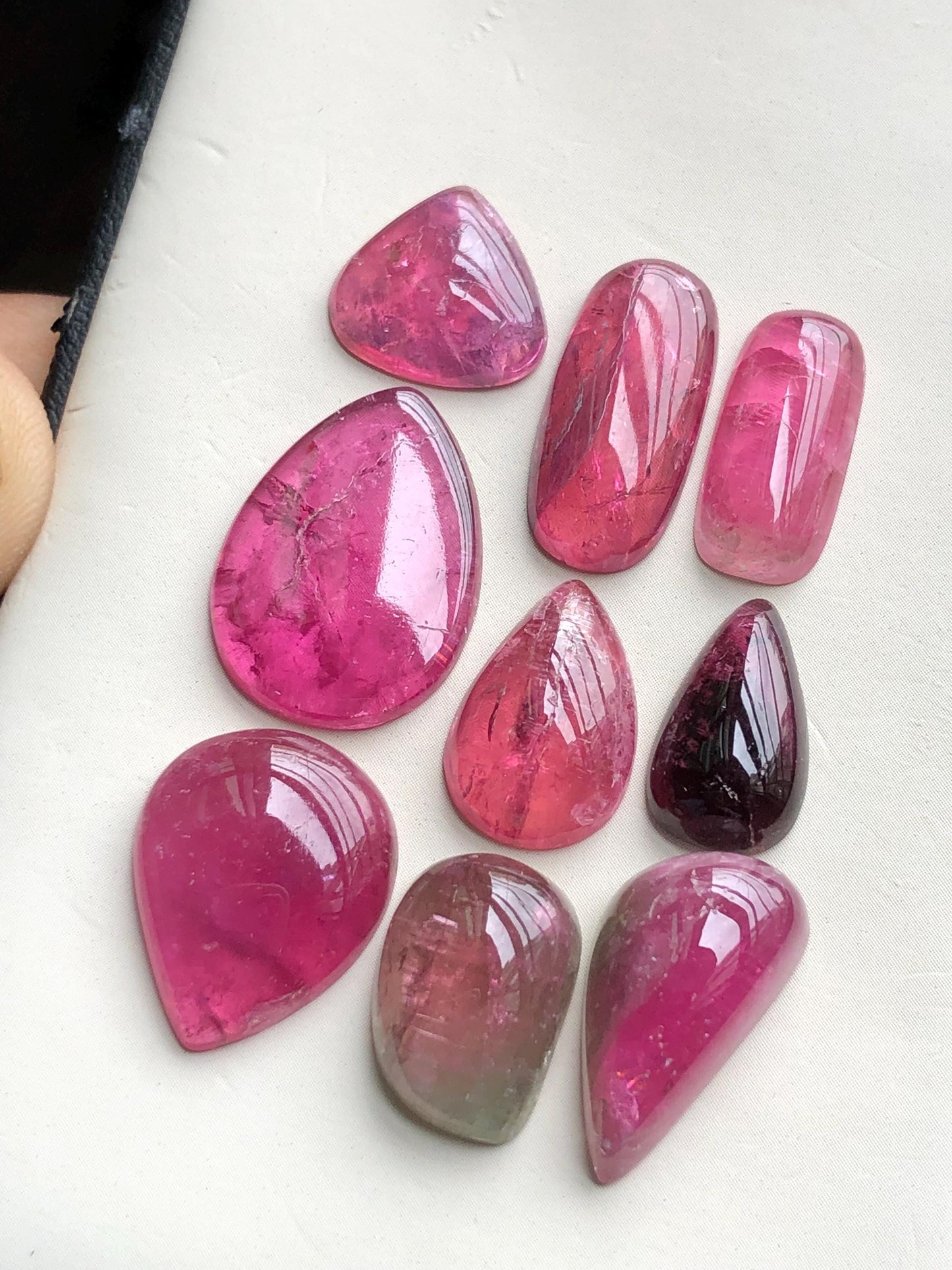 58.20 carats Pink tourmaline cabochons lot origin Afghanistan