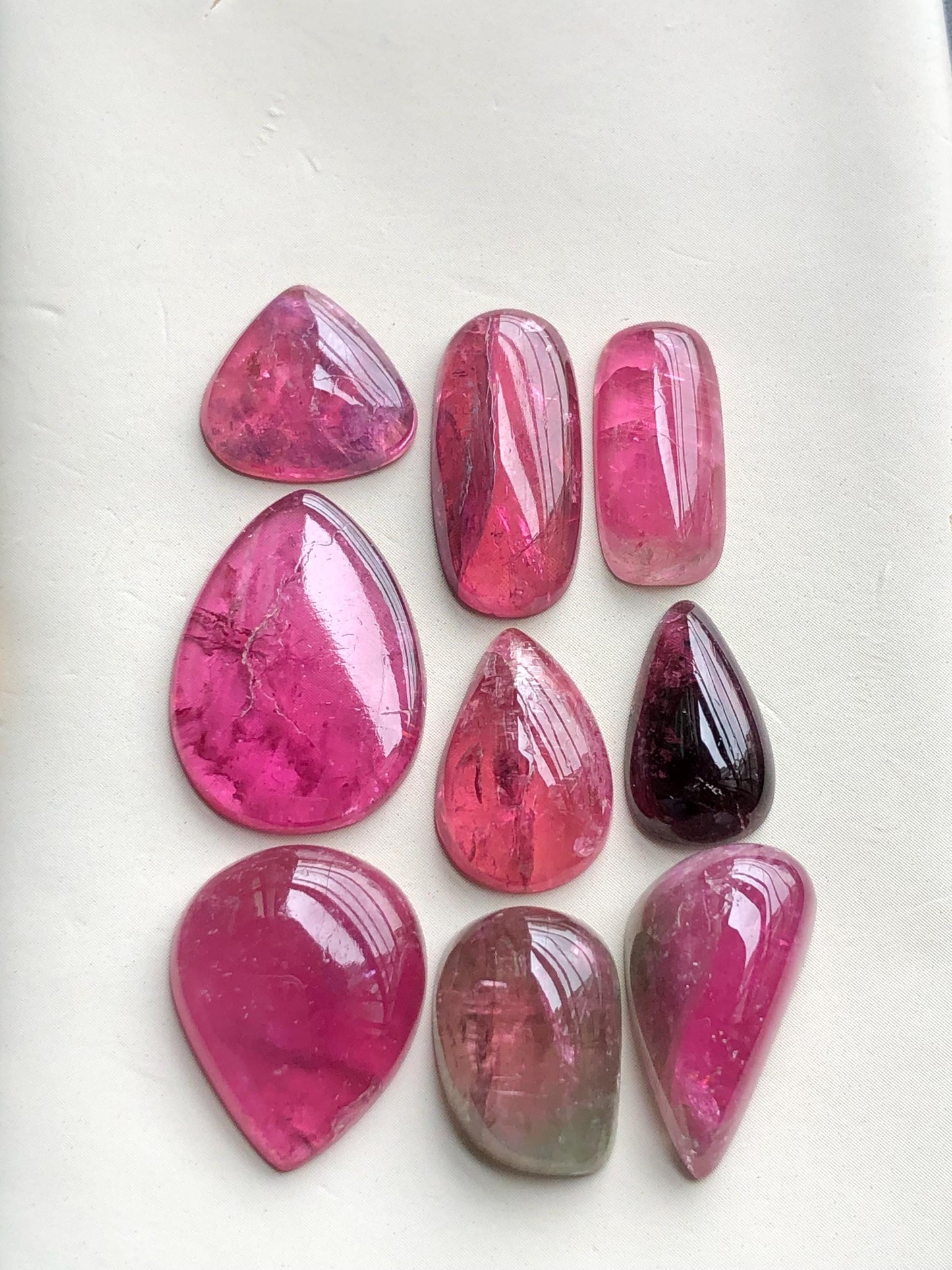 58.20 carats Pink tourmaline cabochons lot origin Afghanistan