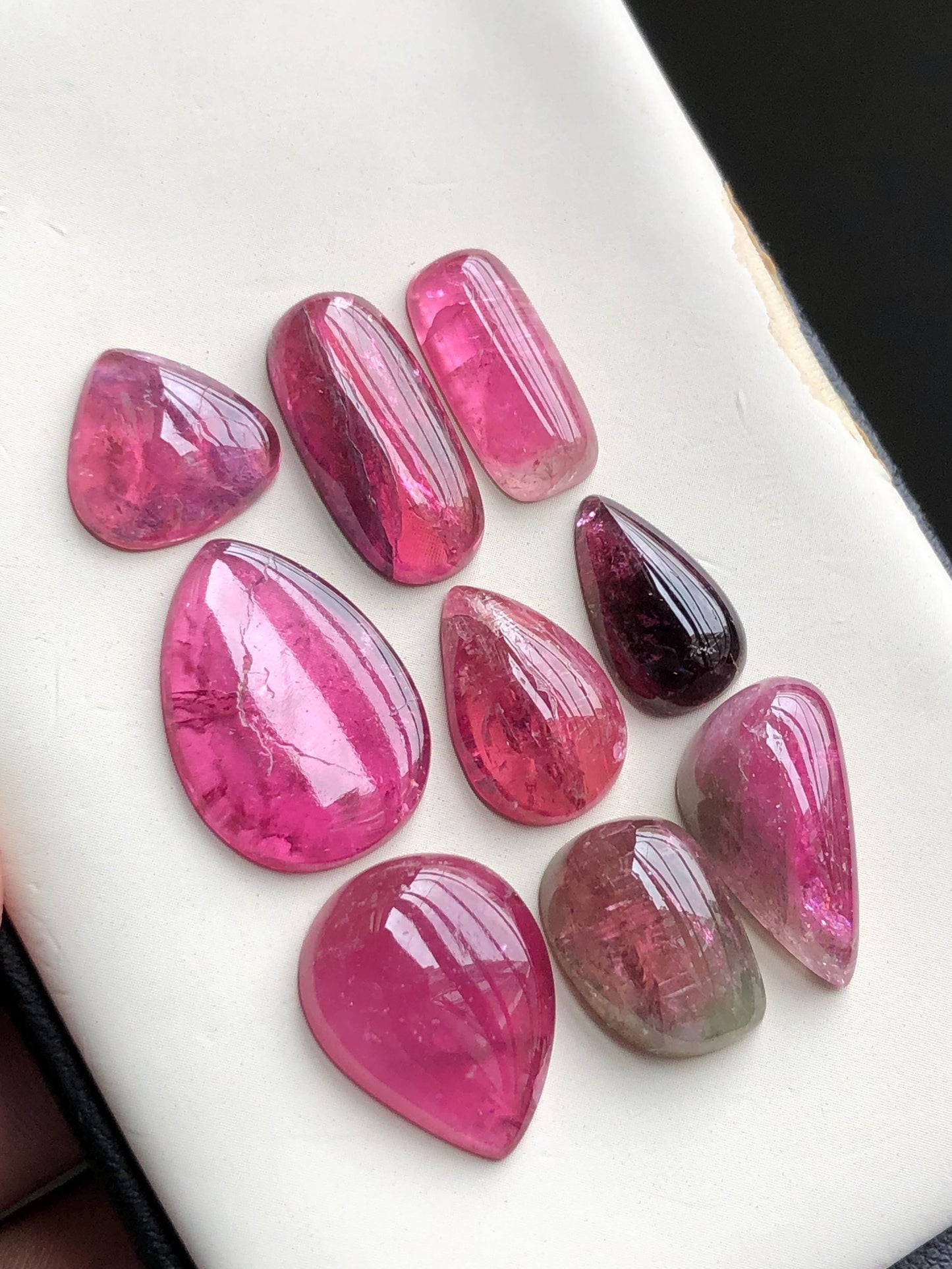 58.20 carats Pink tourmaline cabochons lot origin Afghanistan