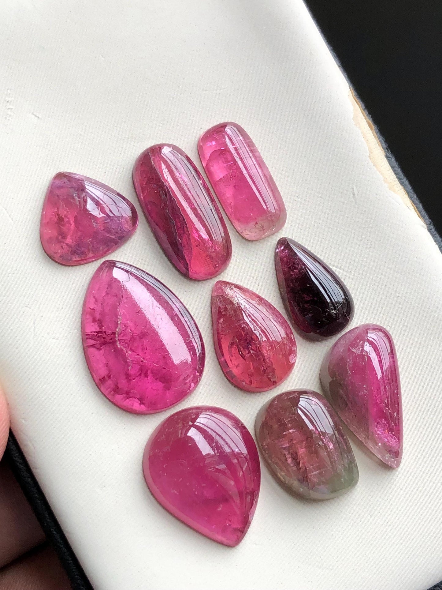 58.20 carats Pink tourmaline cabochons lot origin Afghanistan