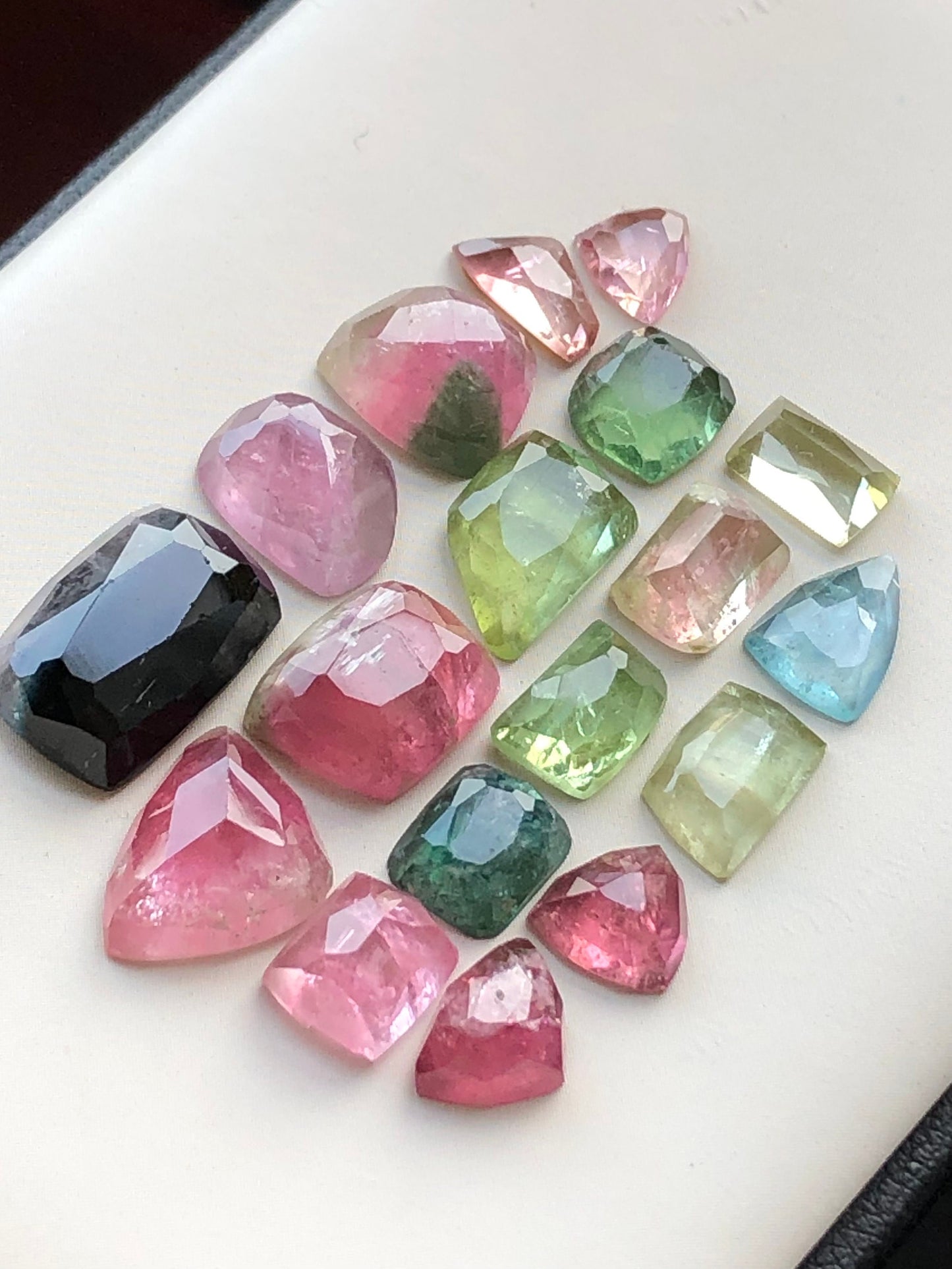 Multi colours tourmaline rose cut lot natural origin Afghanistan