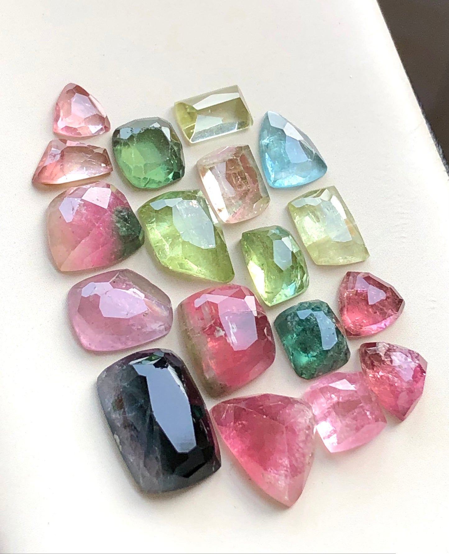 Multi colours tourmaline rose cut lot natural origin Afghanistan