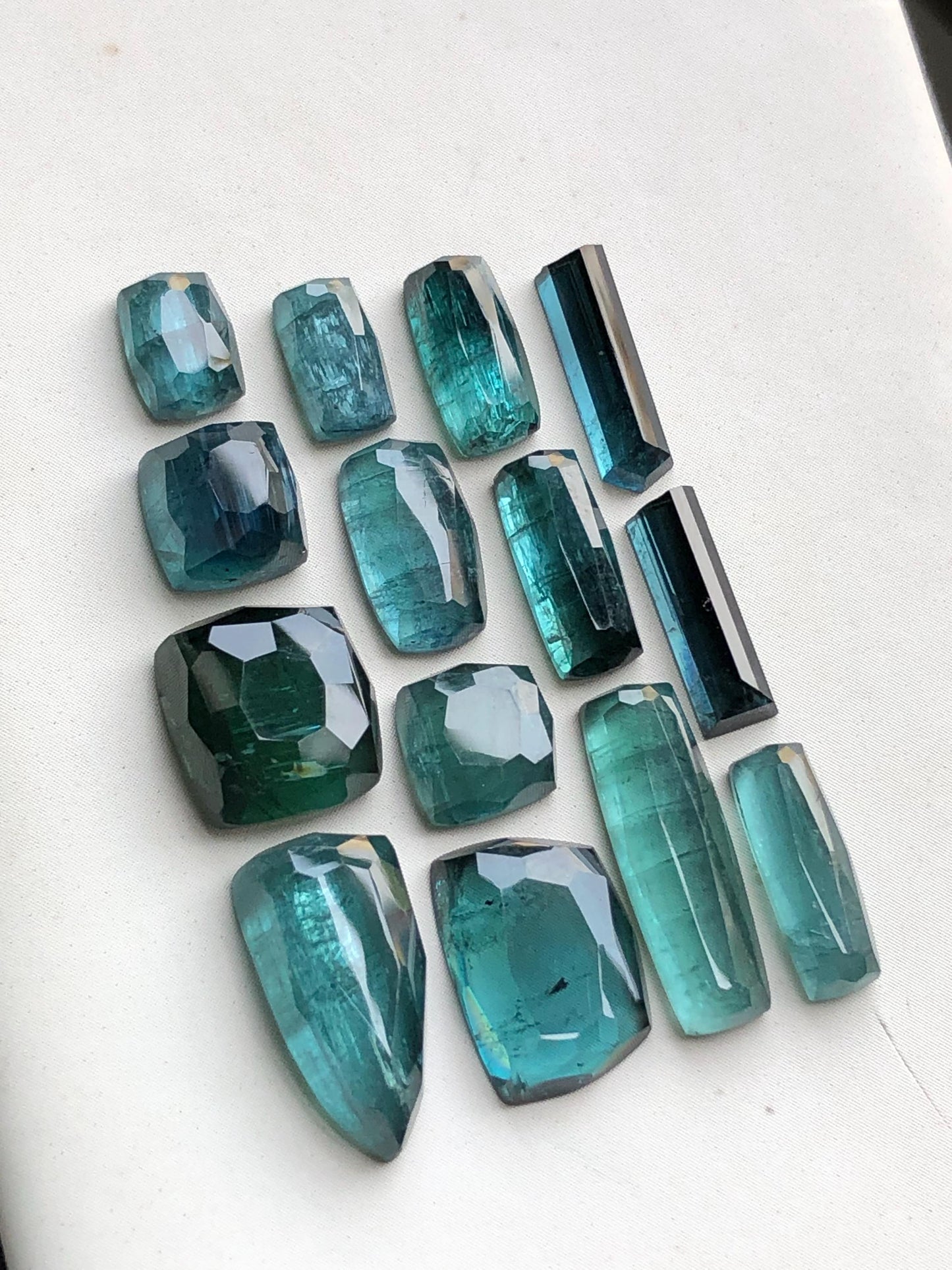 Natural blue tourmaline rose cuts available for sale 36 carats