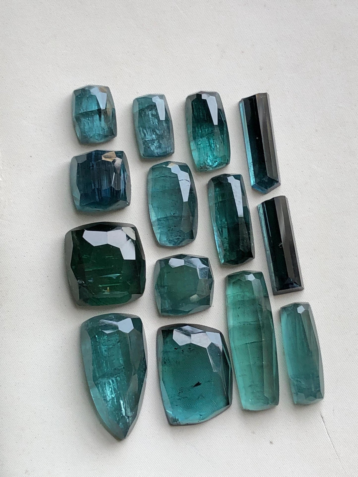 Natural blue tourmaline rose cuts available for sale 36 carats