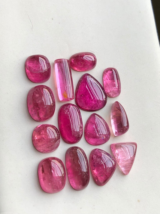 Pink cabochons lot origin Afghanistan kunar mines 34.60 carats