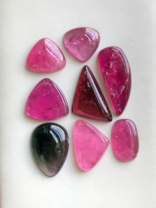 Pink tourmaline cabochons lot origin Afghanistan kunar mines