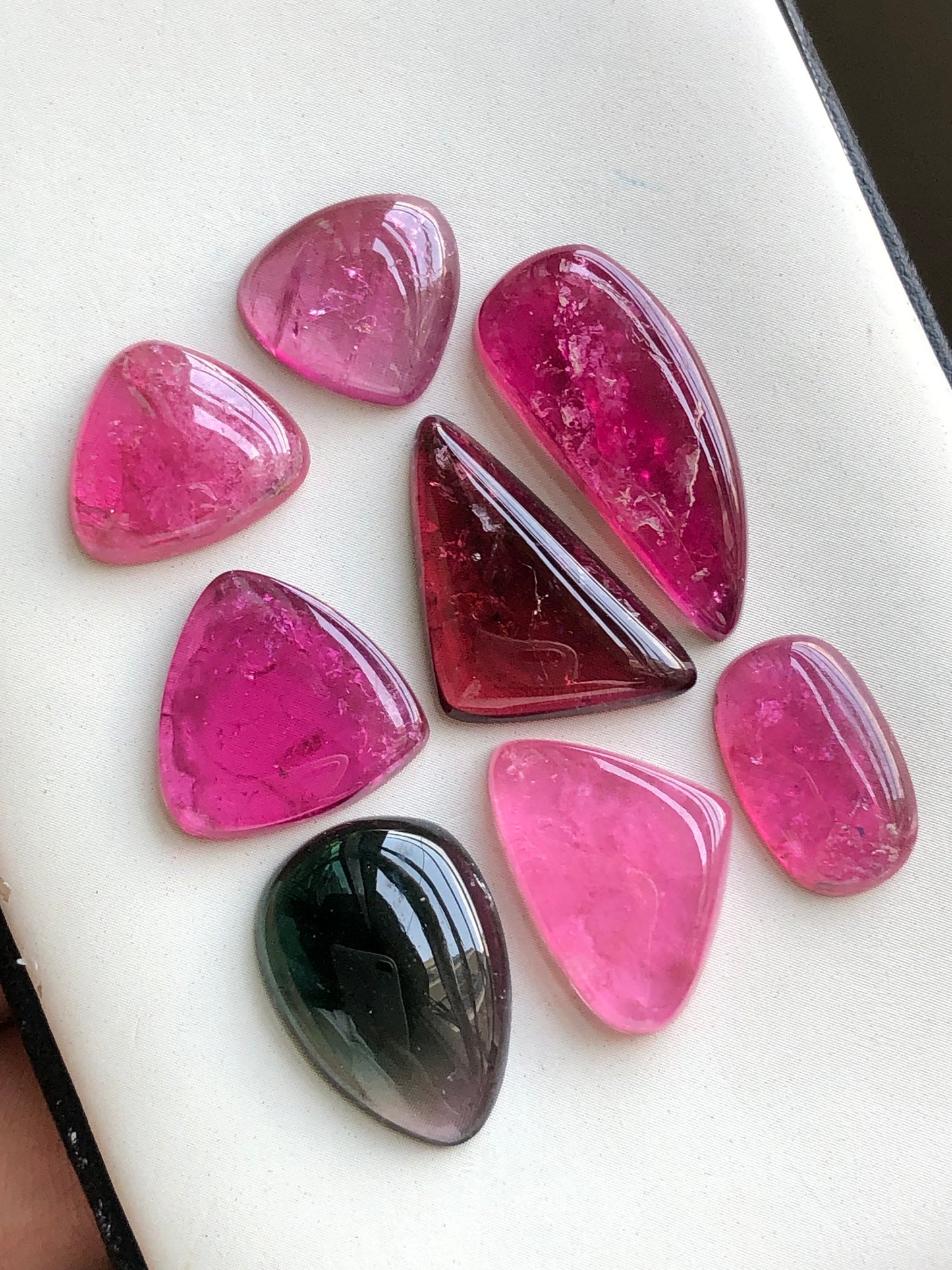 Pink tourmaline cabochons lot origin Afghanistan kunar mines