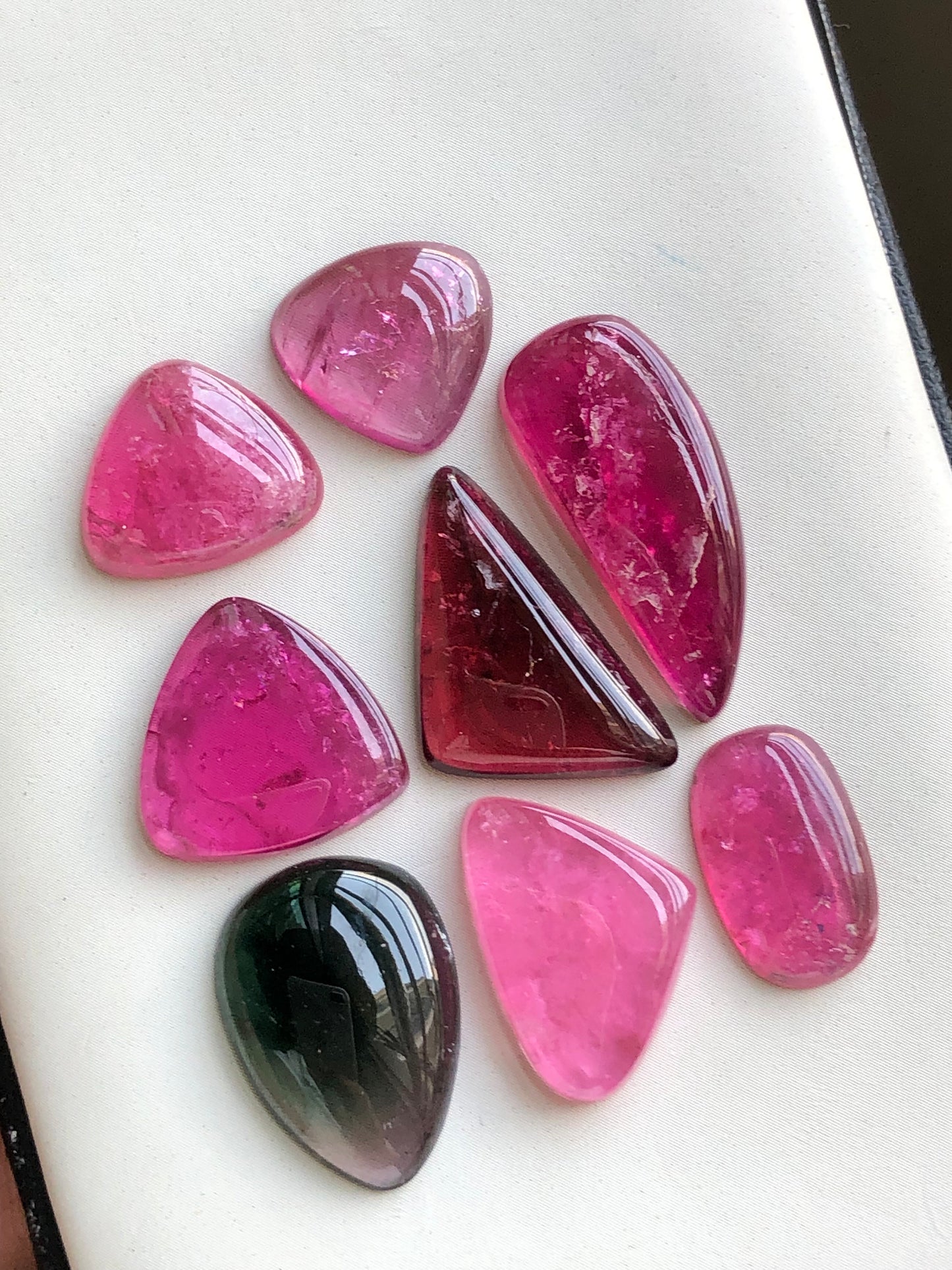 Pink tourmaline cabochons lot origin Afghanistan kunar mines