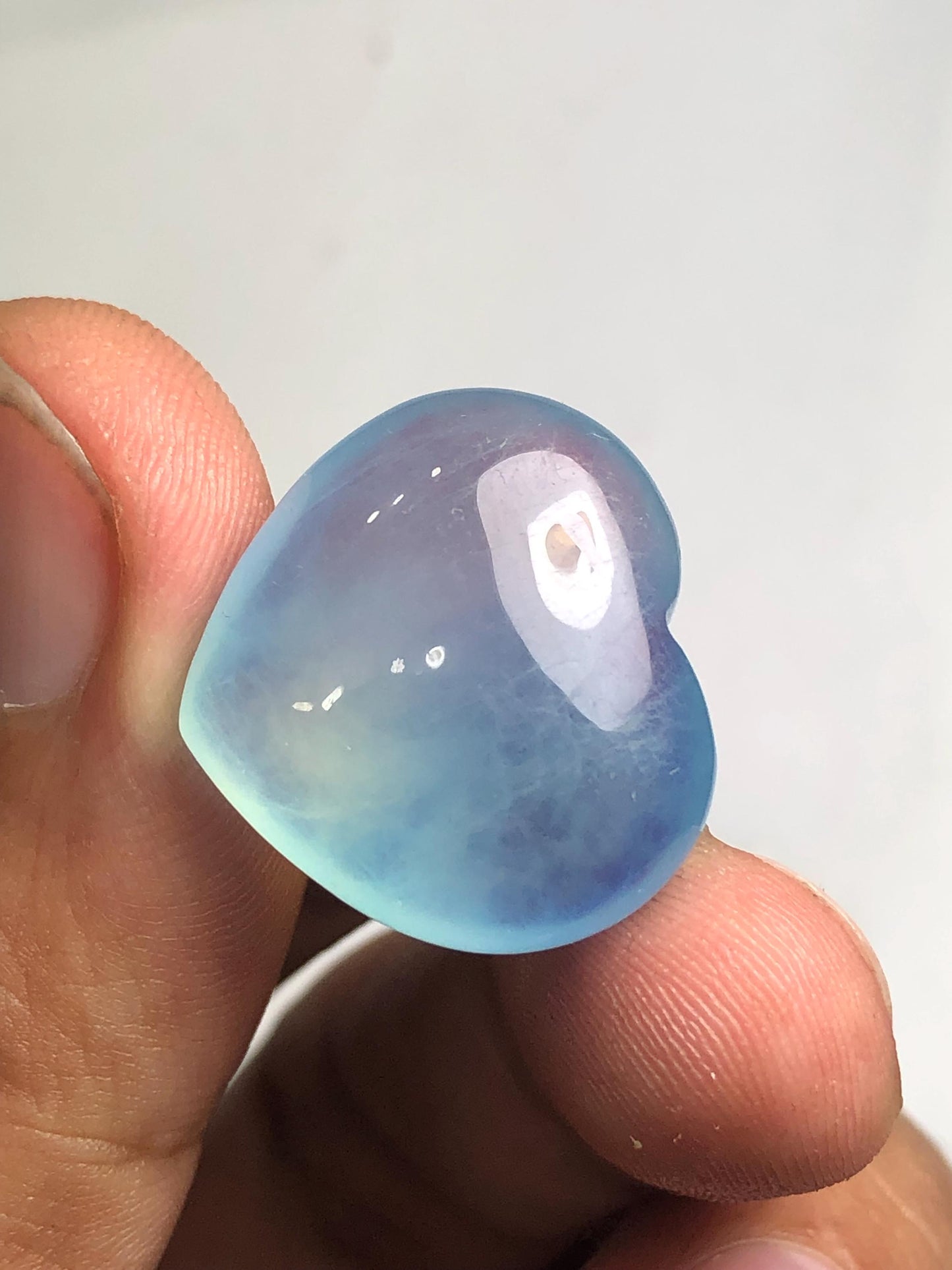 30.70 ct heart shape aquamarine cabochon heated