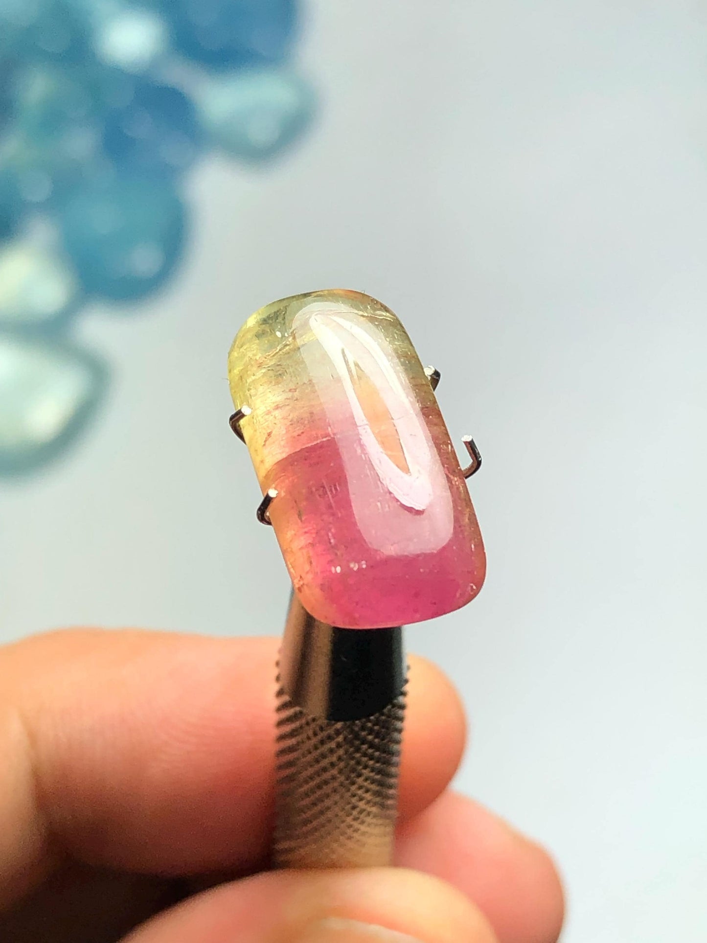 8.90 carat Watermelon tourmaline cabochon