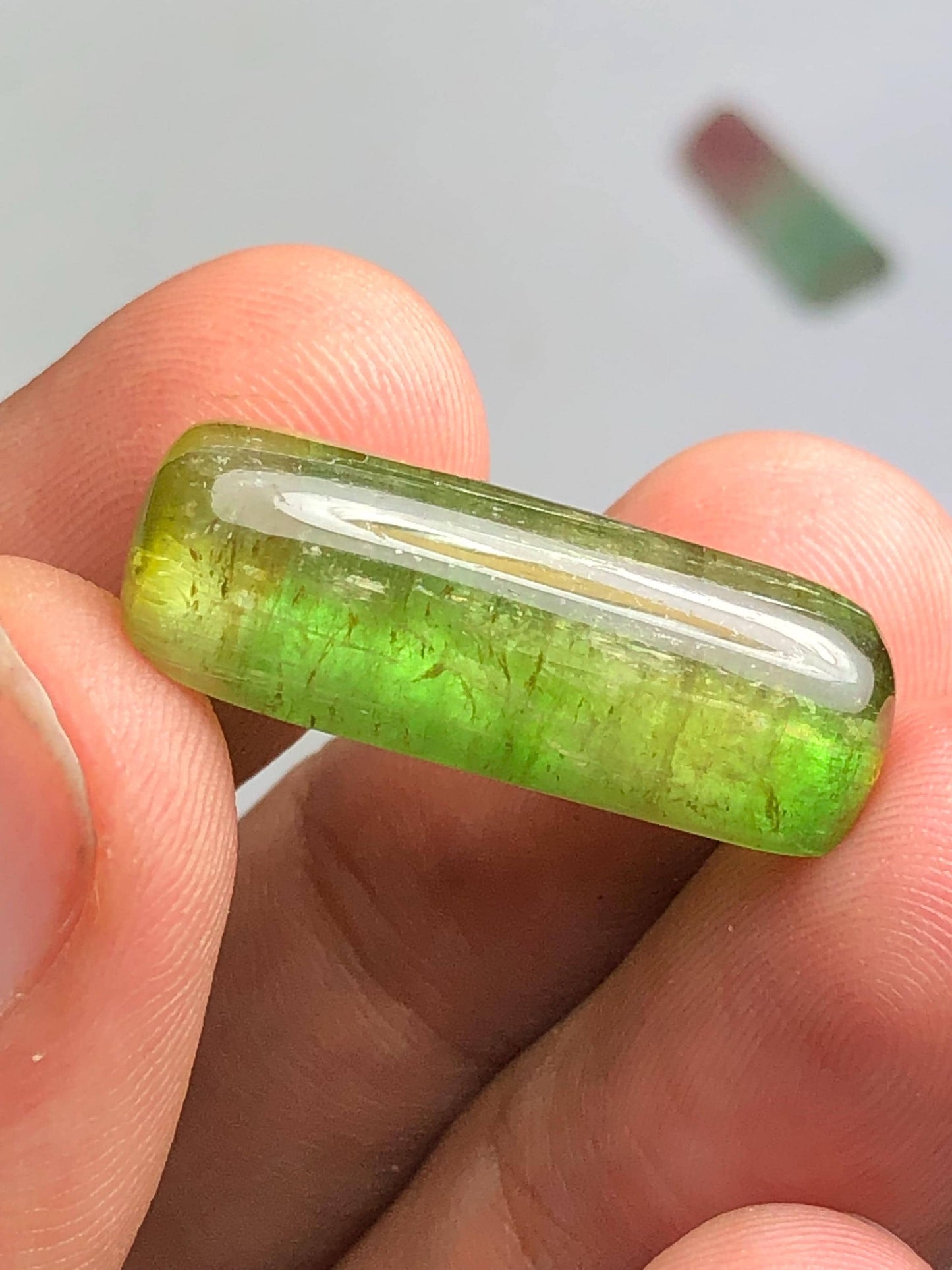 22 ct green tourmaline cabochon