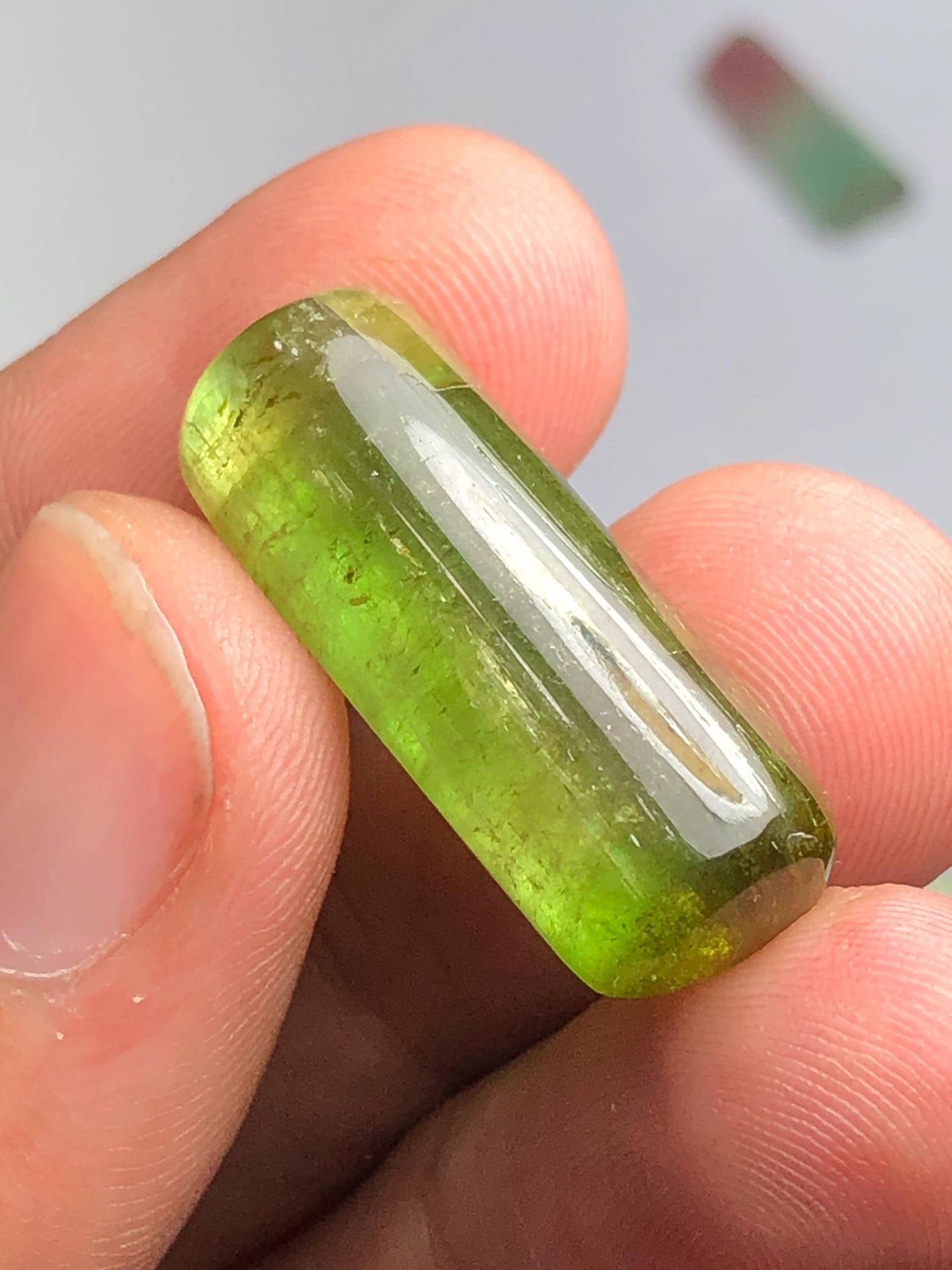 22 ct green tourmaline cabochon