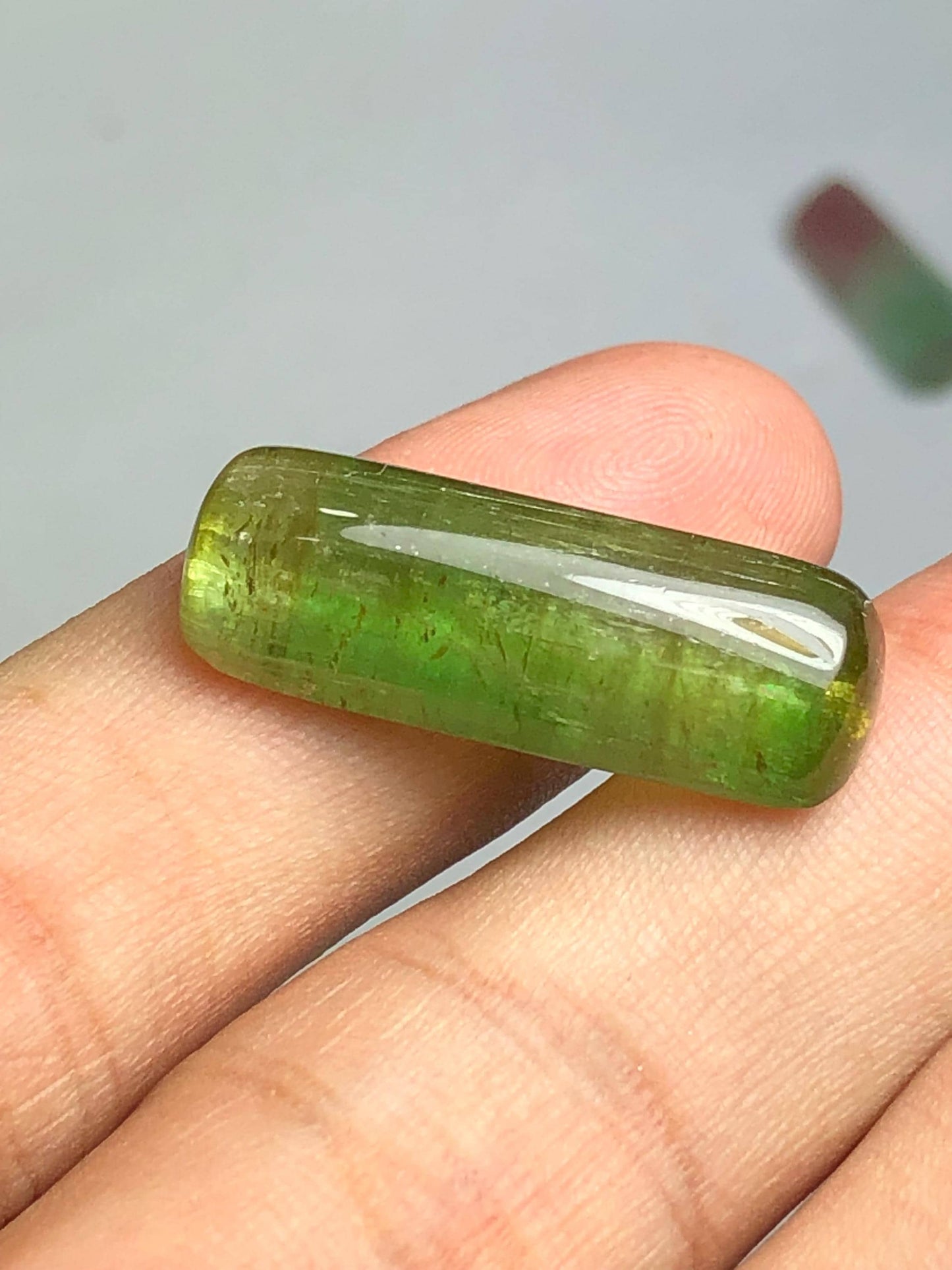 22 ct green tourmaline cabochon