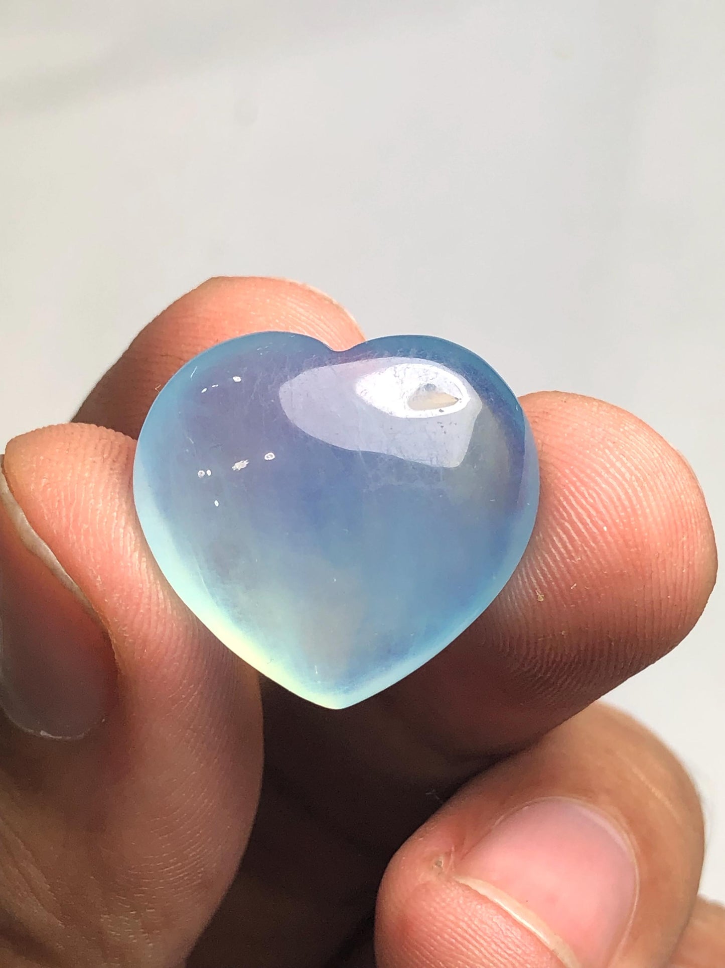 30.70 ct heart shape aquamarine cabochon heated